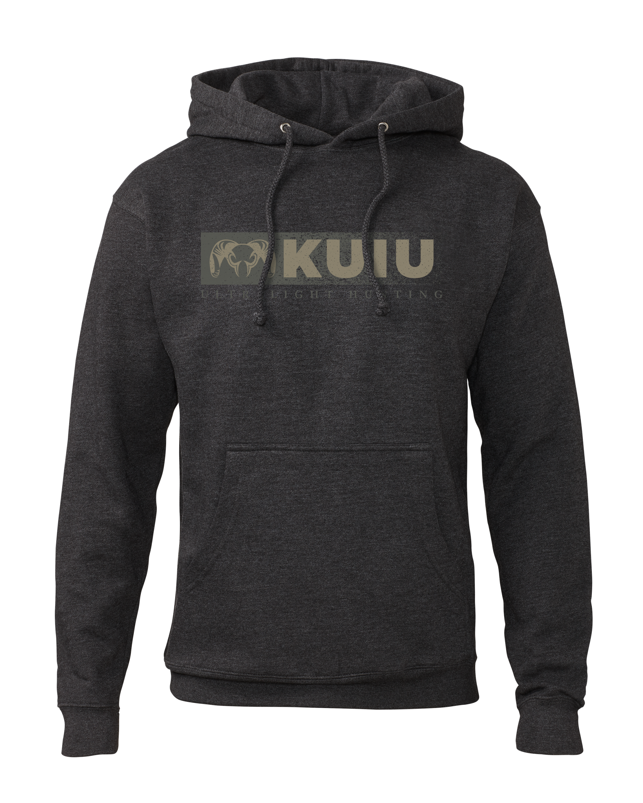 KUIU Distressed Logo Hoodie | Charcoal