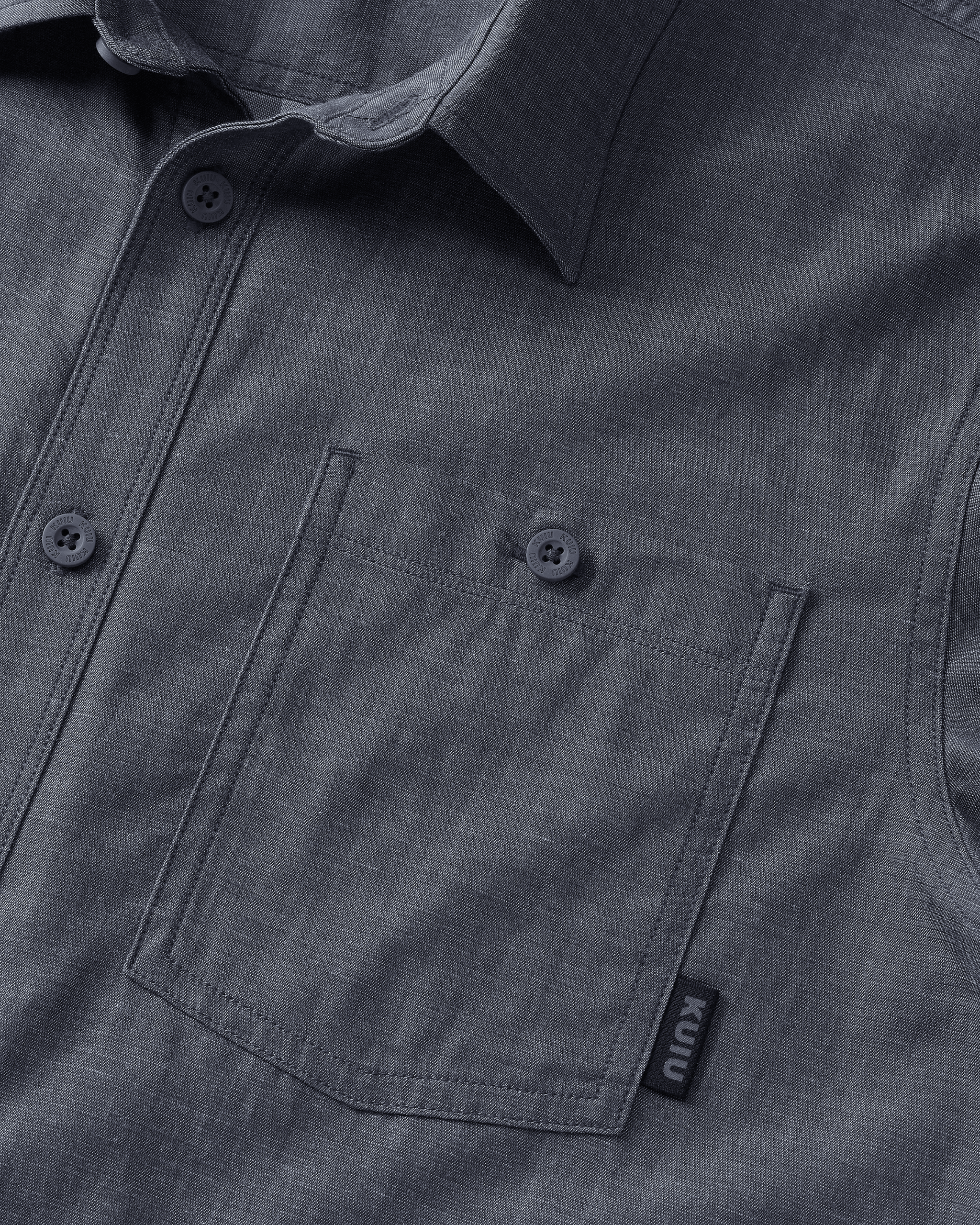 Terrace SS Shirt | Steel Blue Chambray - Image 3