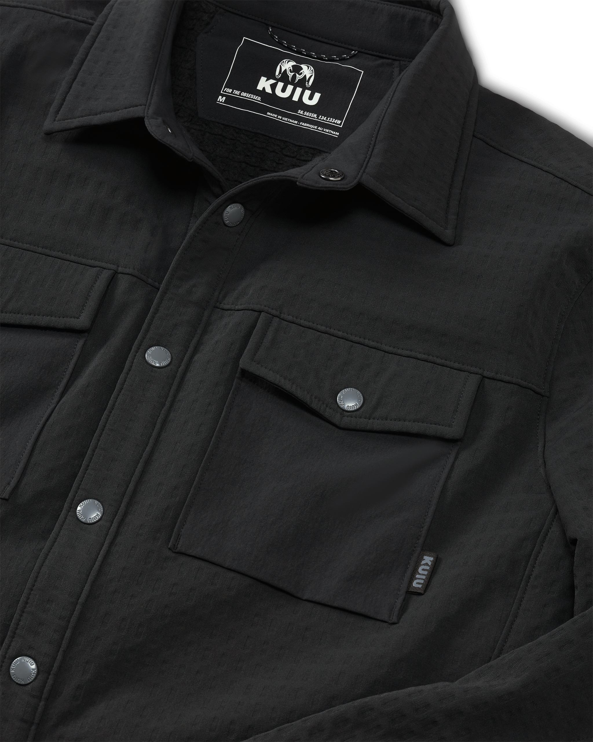 Blockfield Fleece Shirt Jacket | Black - Image 3