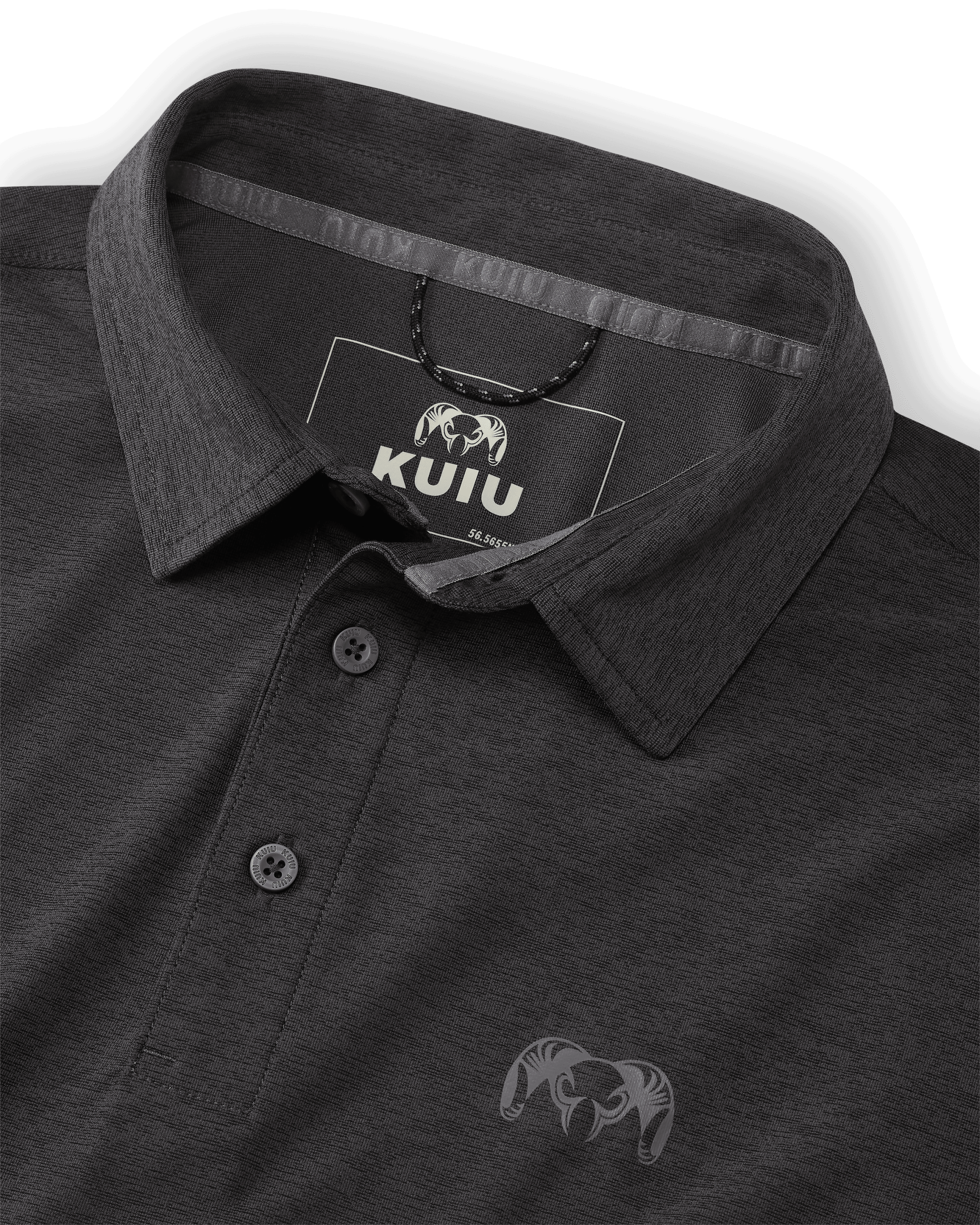 KUIU Performance Polo | Heather Black - Image 2