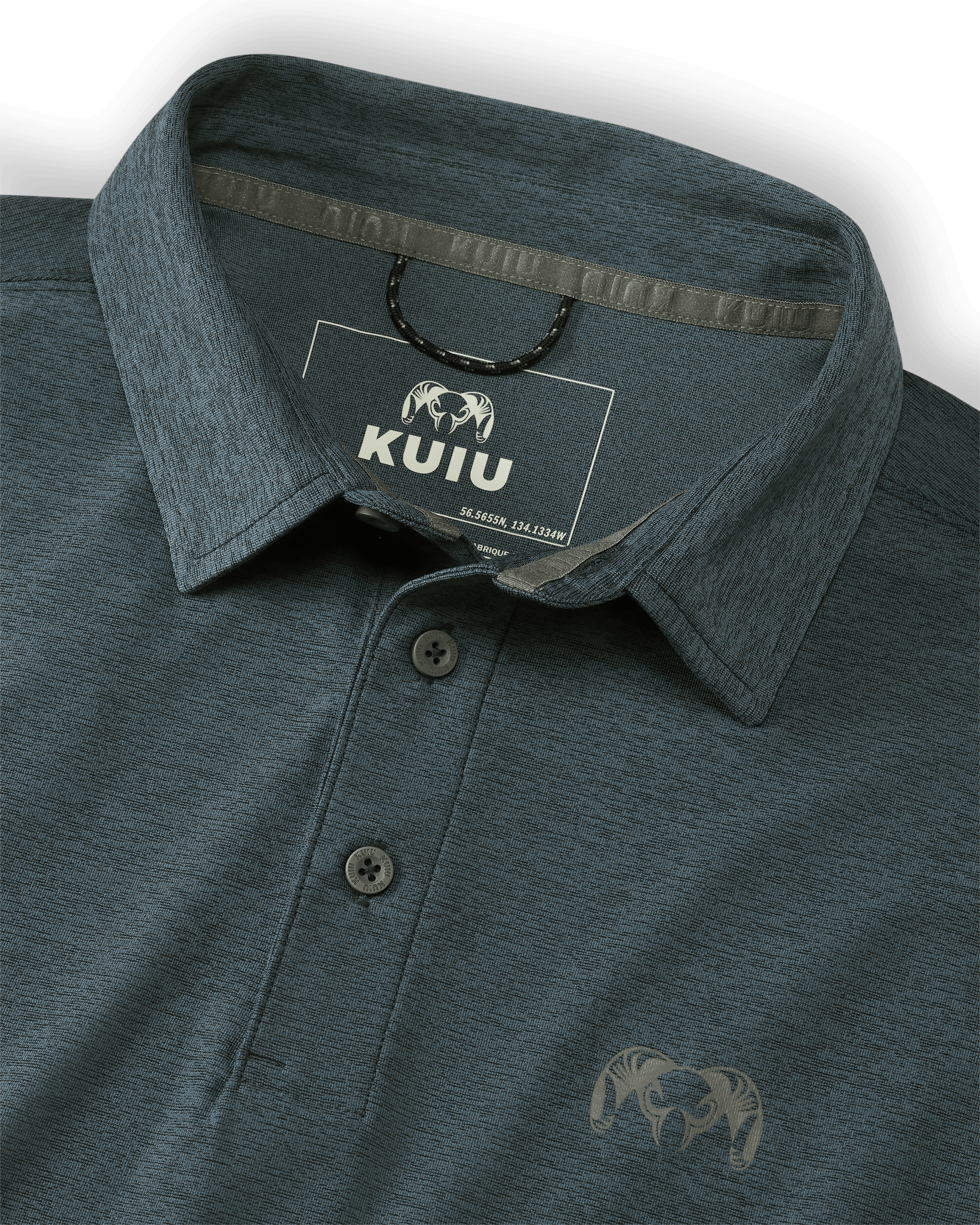KUIU Performance Polo | Heather Navy - Image 2