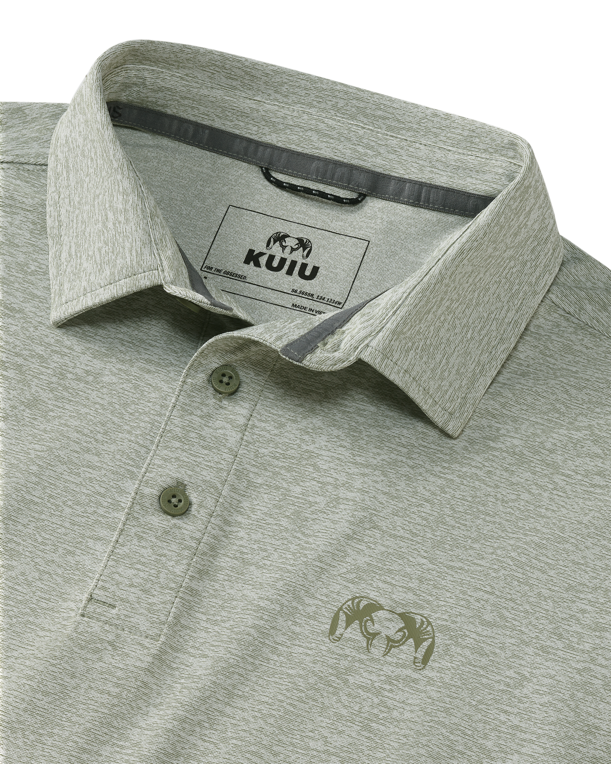 KUIU Performance Polo | Heather Buckbrush - Image 2
