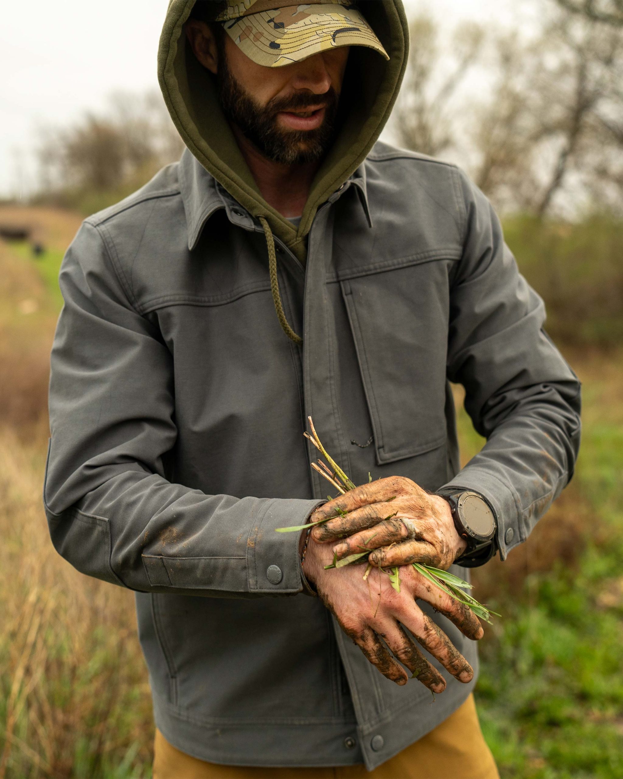 Brawley Canvas Jacket | Gunmetal - Image 13