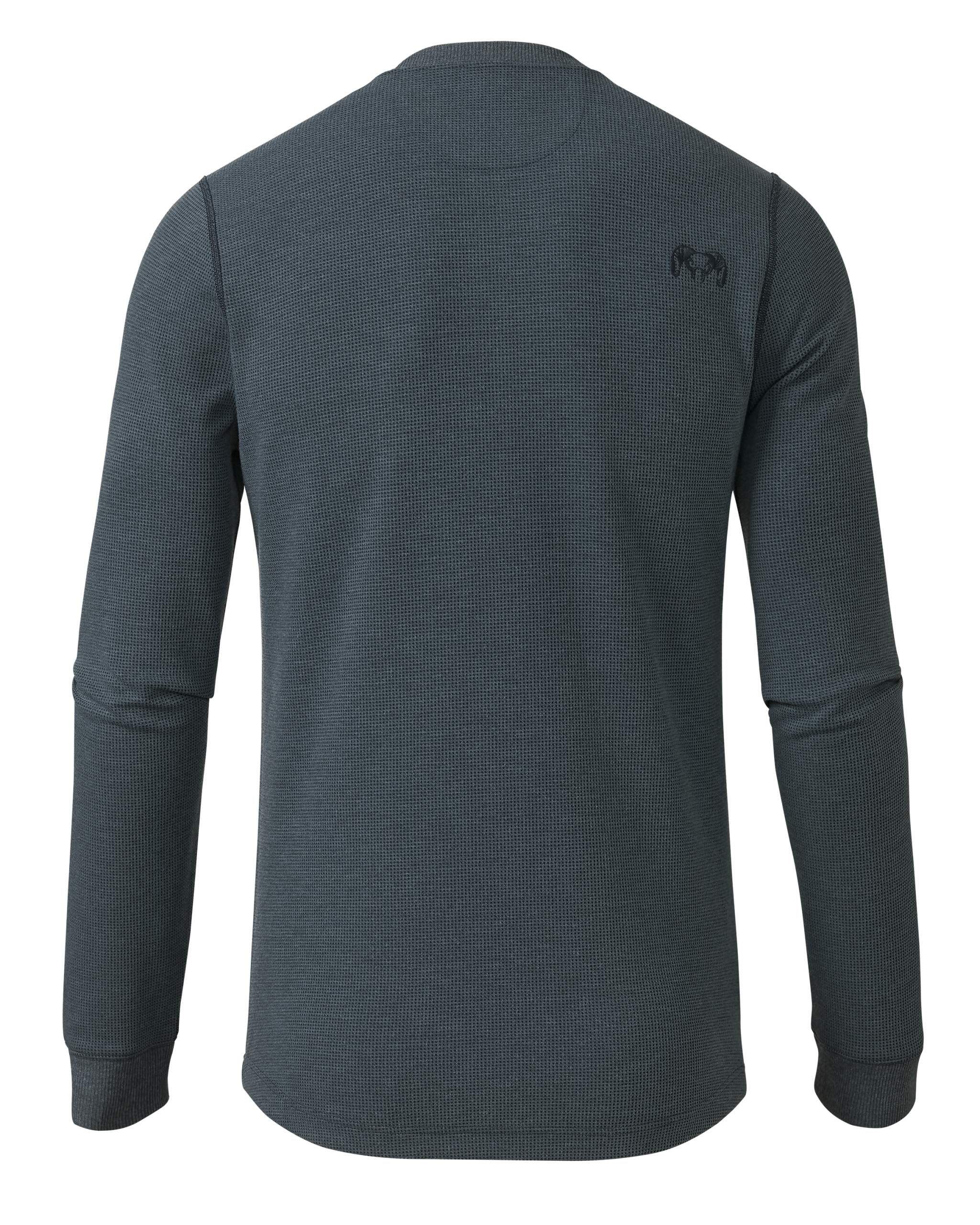 Canyon Waffle Henley | Steel Blue Heather - Image 2