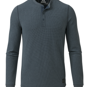 Canyon Waffle Henley | Steel Blue Heather