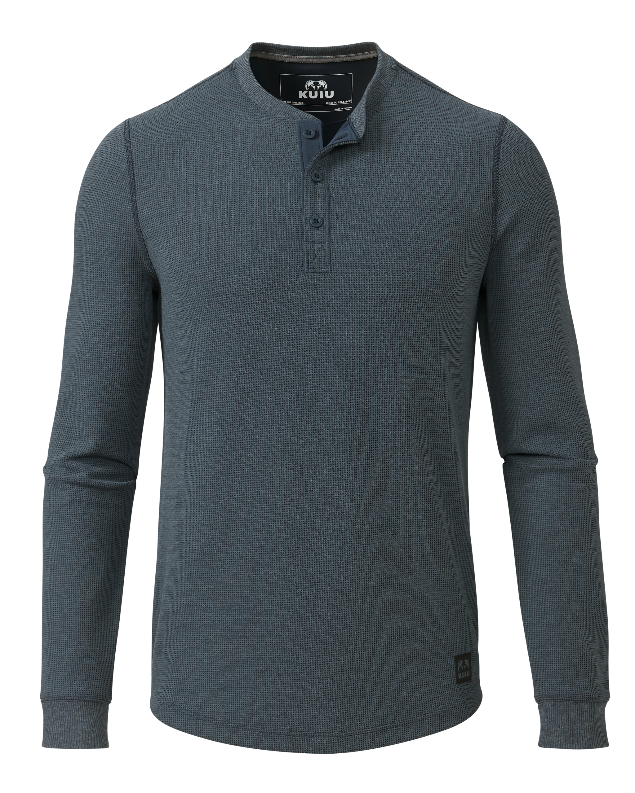 Canyon Waffle Henley | Steel Blue Heather