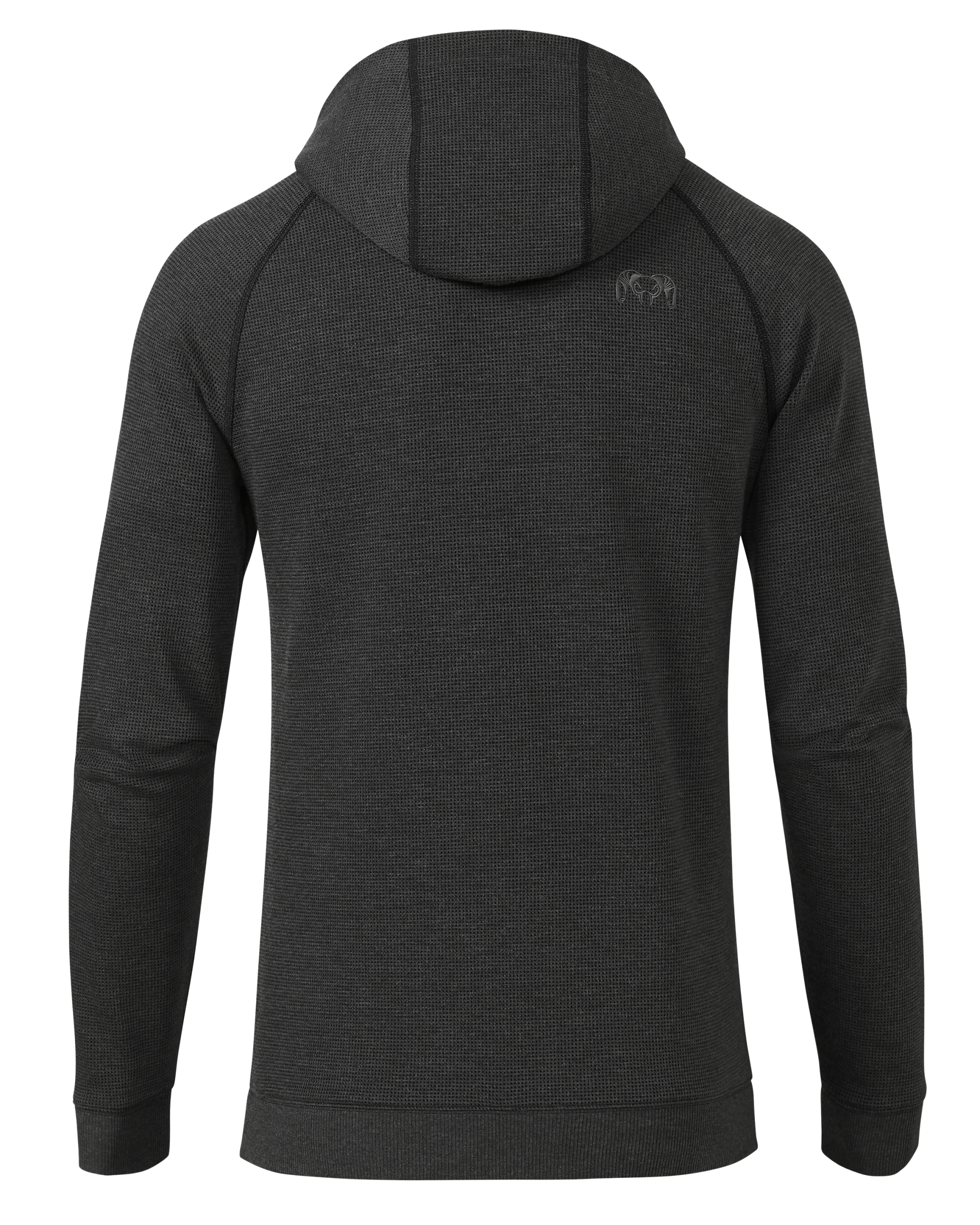 Canyon Waffle Hoodie | Black Heather - Image 2