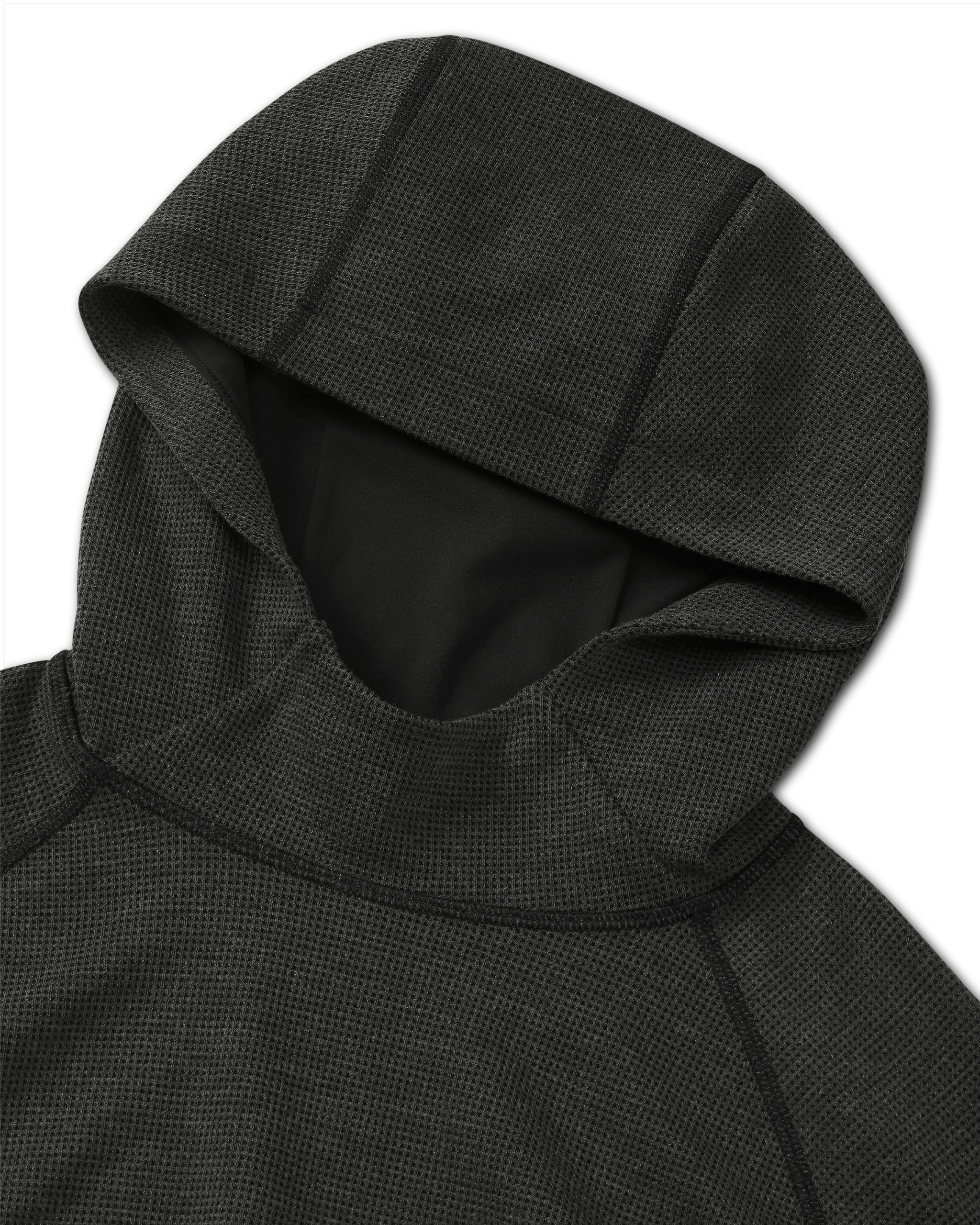 Canyon Waffle Hoodie | Black Heather - Image 3