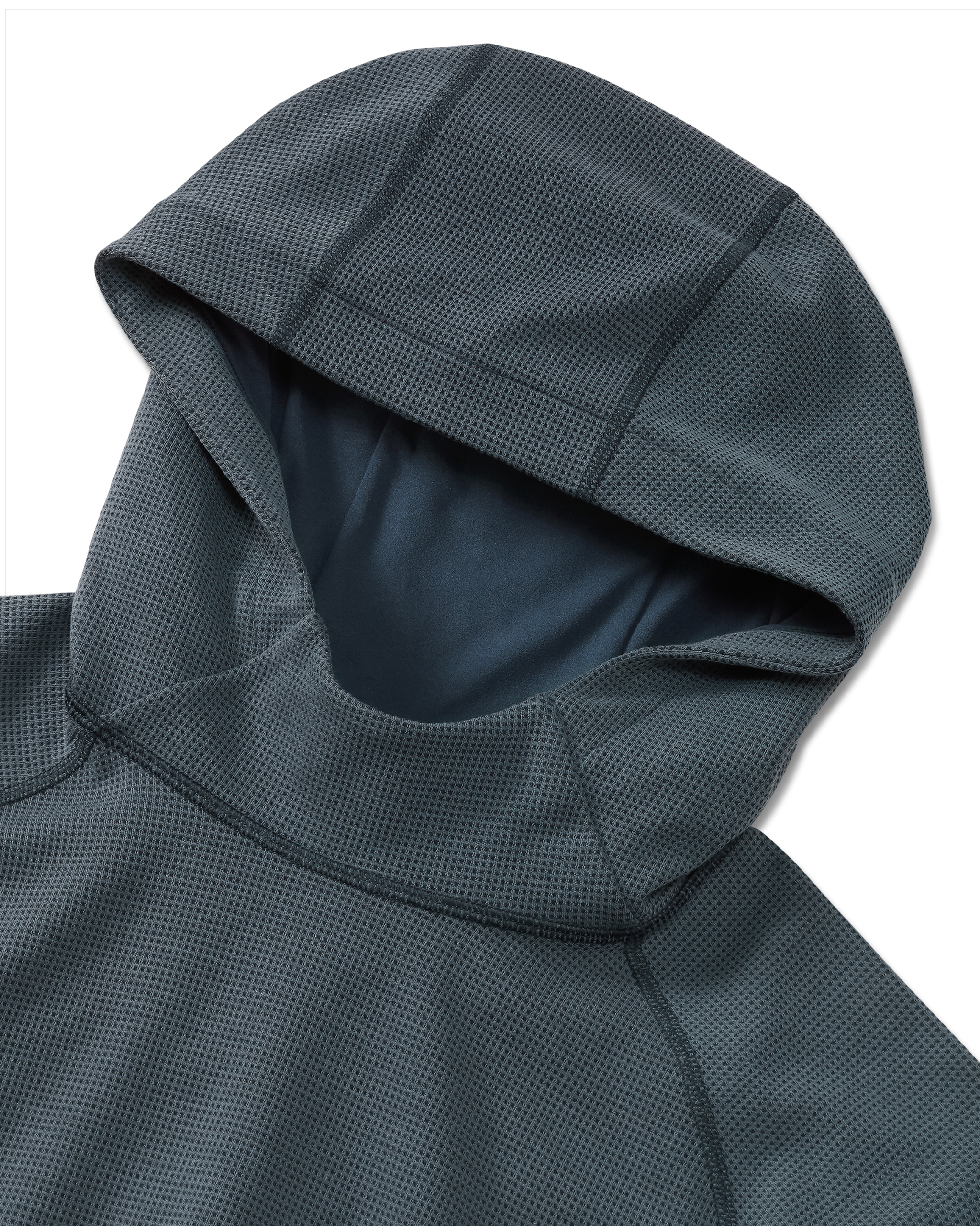 Canyon Waffle Hoodie | Steel Blue Heather - Image 3