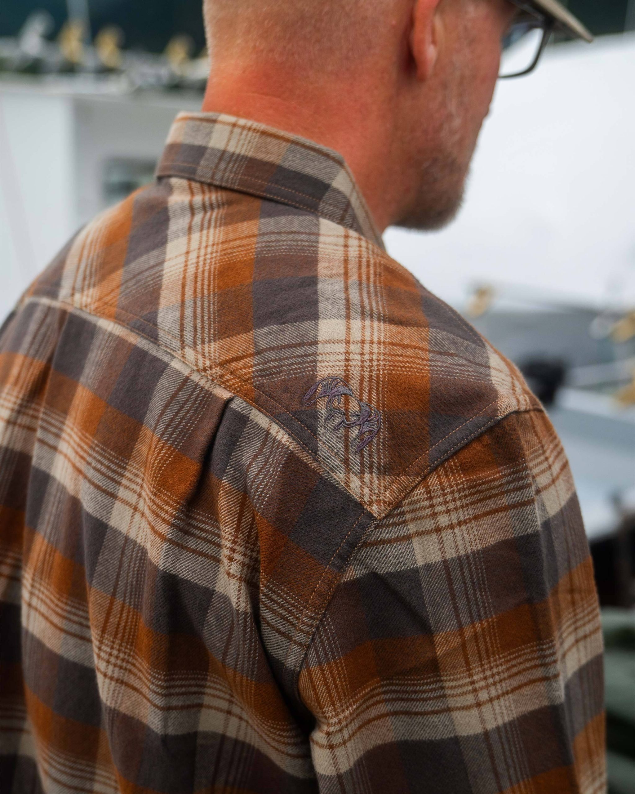 Field Flannel Shirt | Saddle Blockline - Image 5