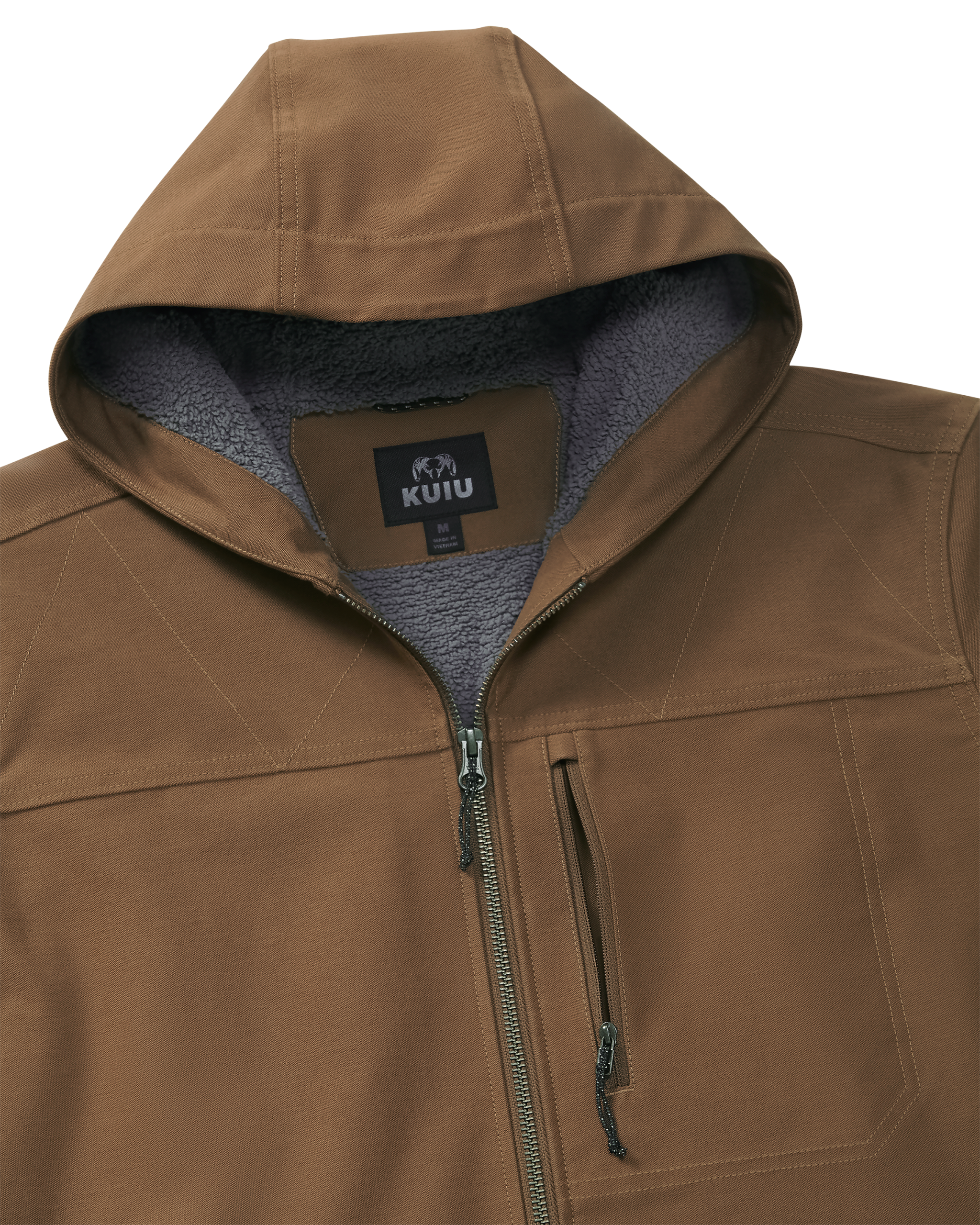 Brawley Hooded Fleece Jacket | Saddle - Image 3