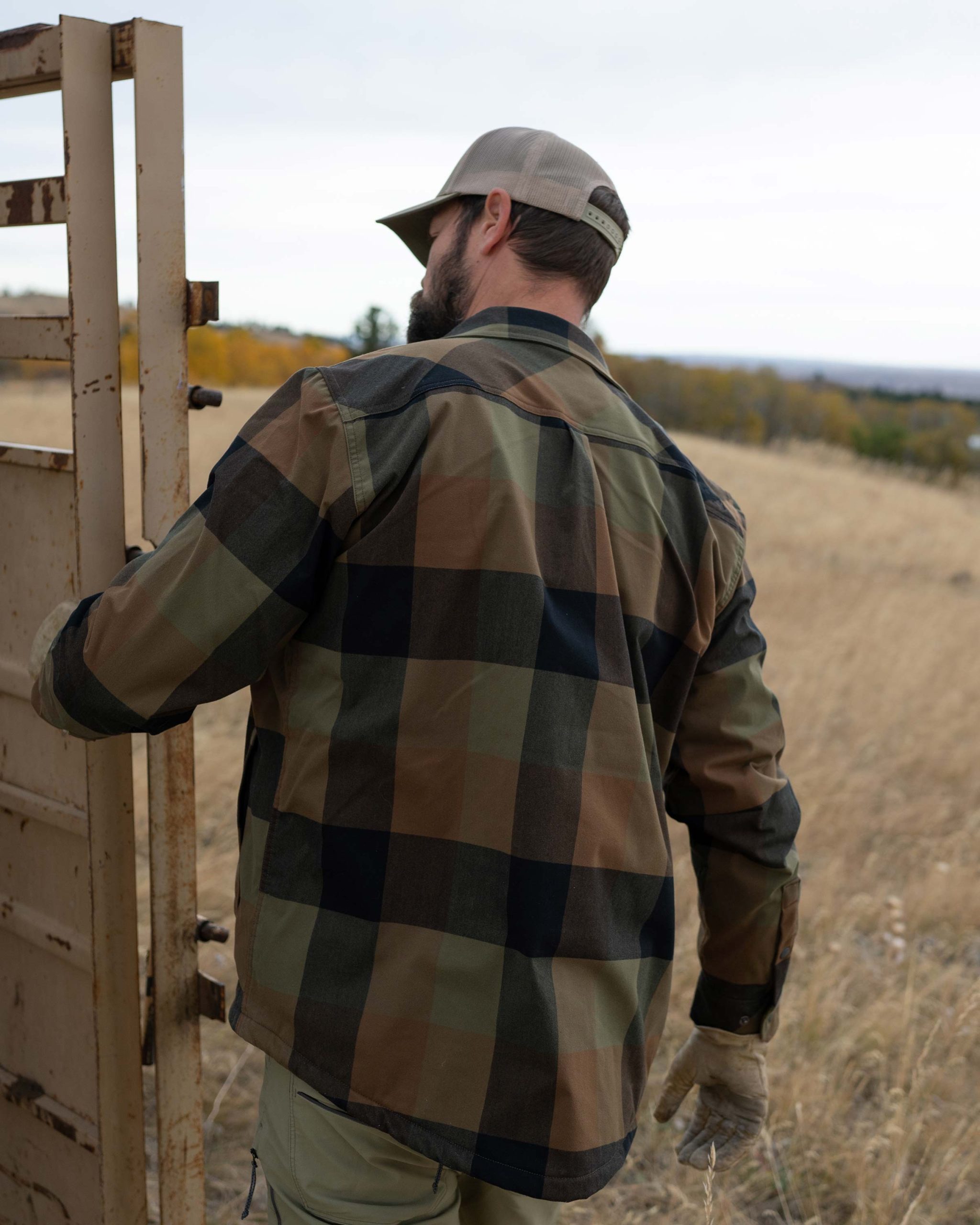 Field Flannel Fleece Shirt Jacket | Valo Plaid - Image 9