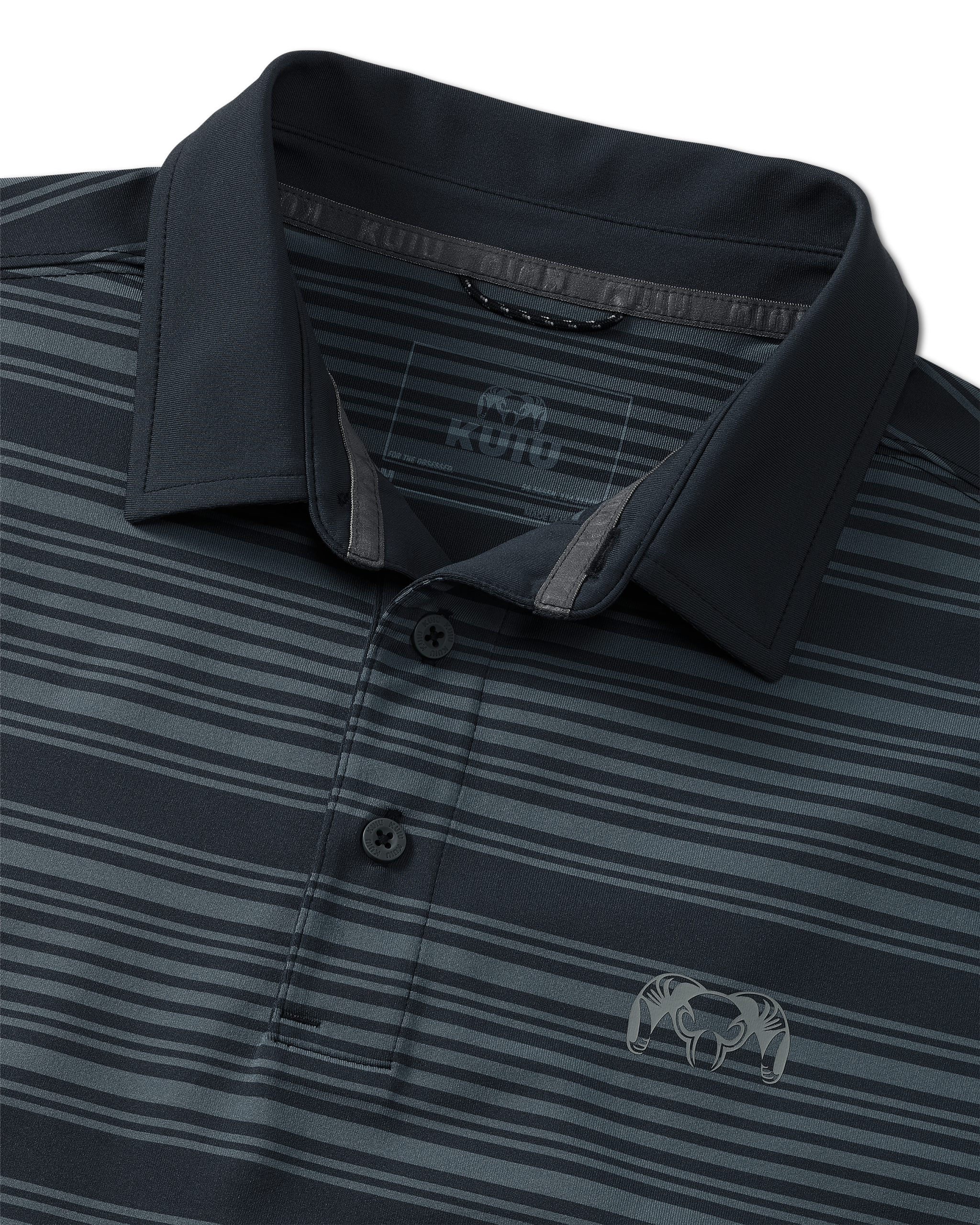 KUIU Performance Polo Stripe | Steel Blue Stripe - Image 2