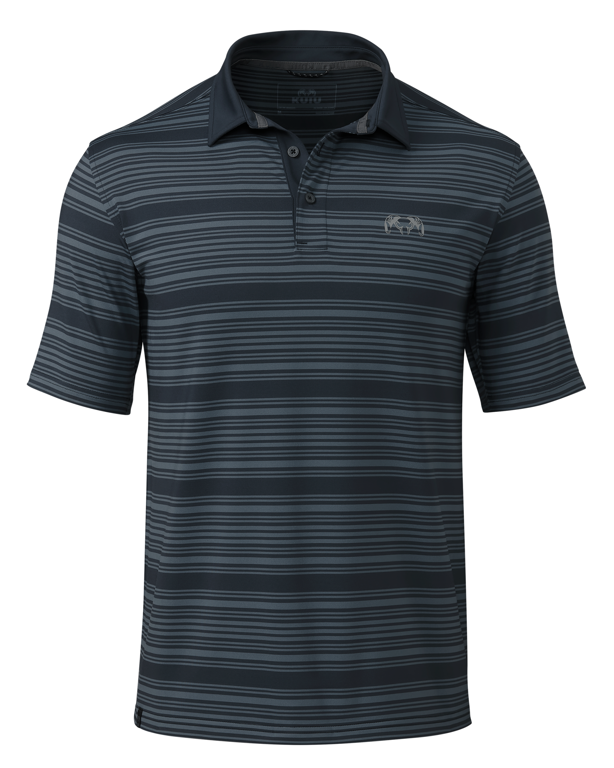 KUIU Performance Polo Stripe | Steel Blue Stripe