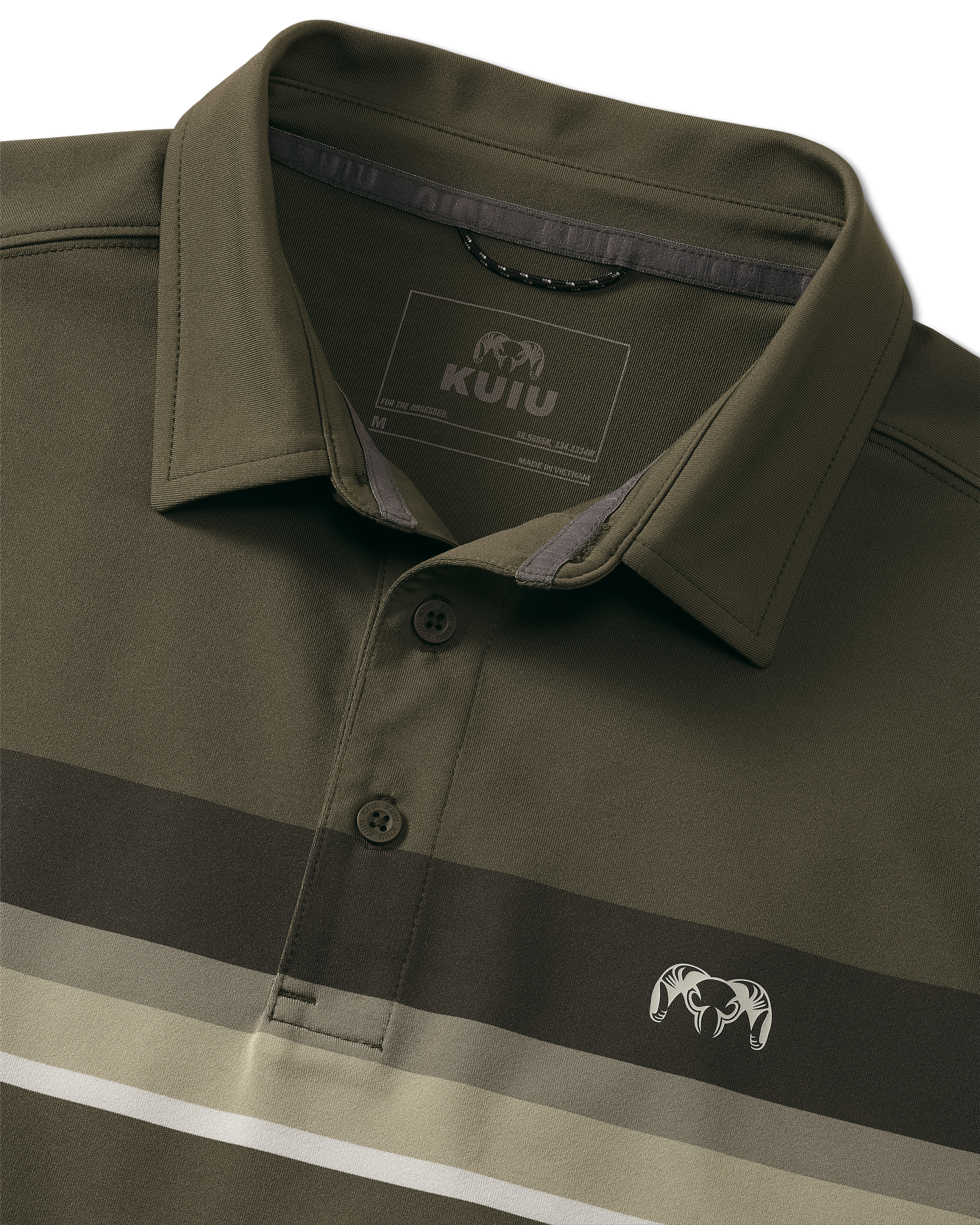 KUIU Performance Polo Stripe | Ash Chest Stripe - Image 2