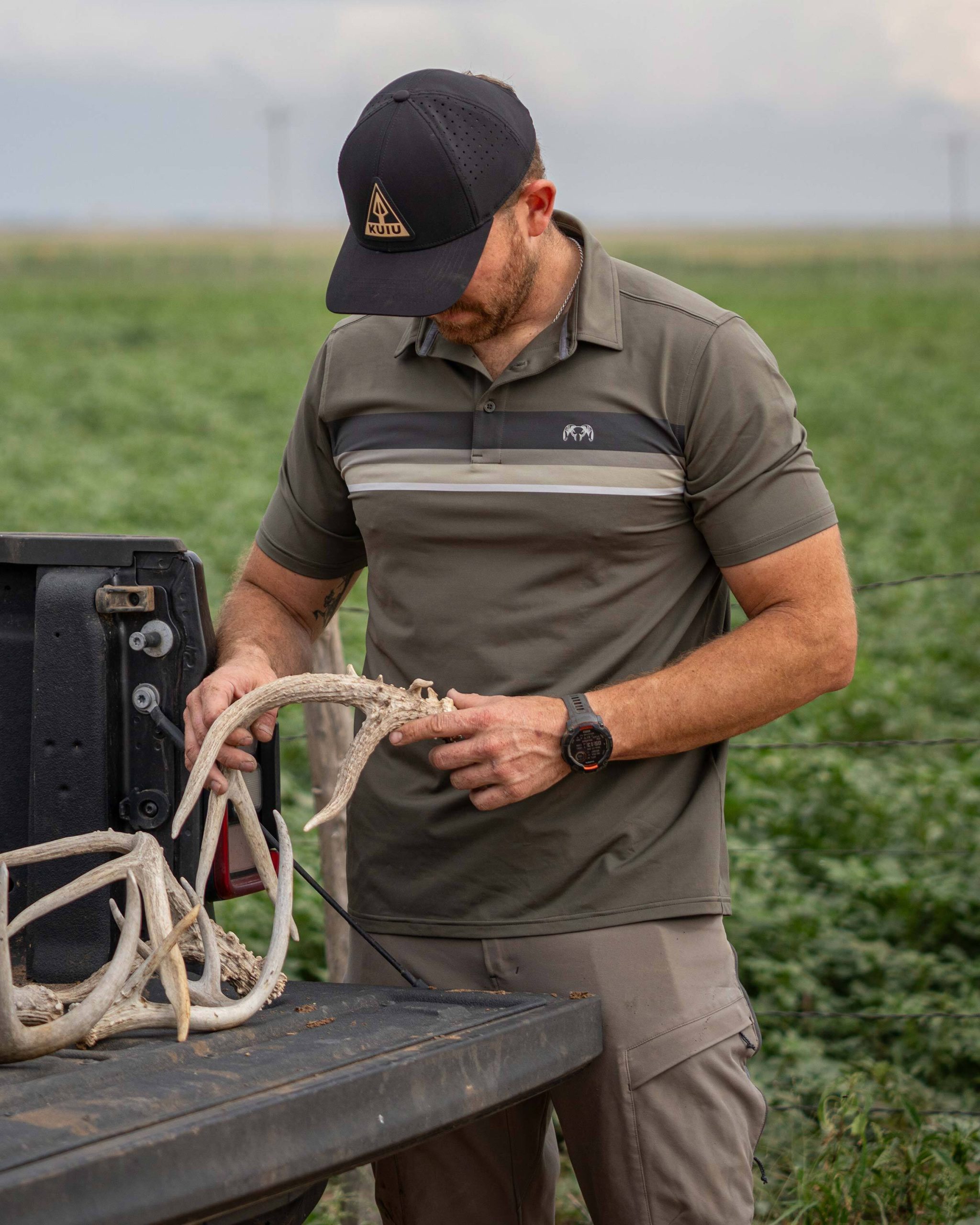 KUIU Performance Polo Stripe | Steel Blue Chest Stripe - Image 6