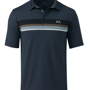KUIU Performance Polo Stripe | Steel Blue Chest Stripe