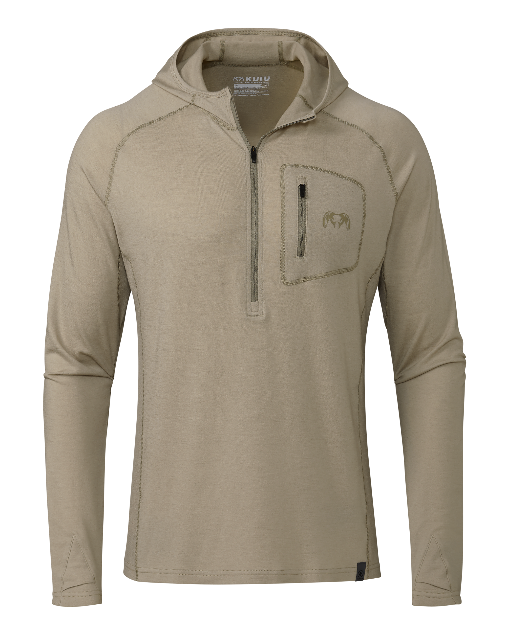 ULTRA Merino 145 Zip-T Hunting Hoodie | Bone