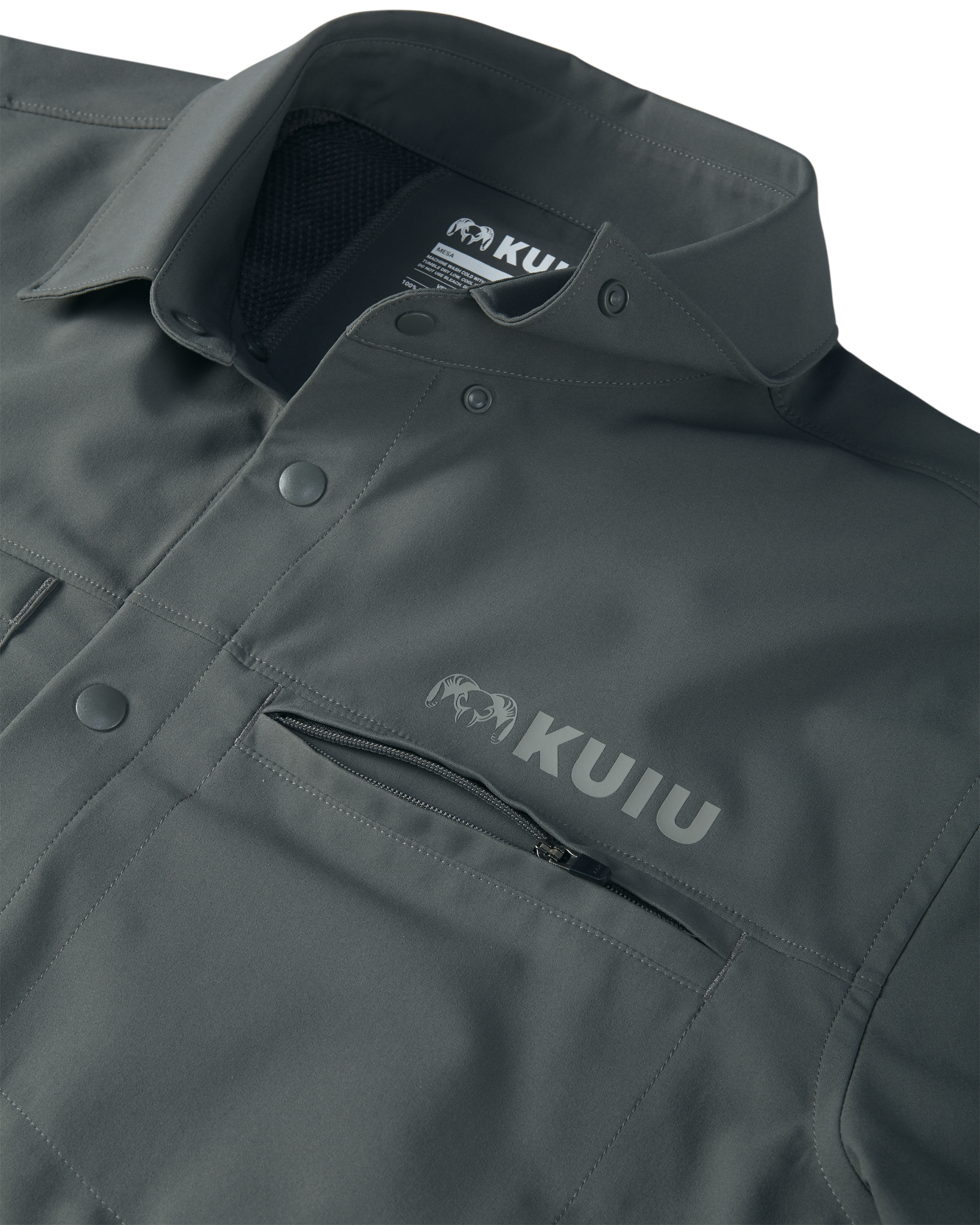 Mesa Vented LS Snap Shirt | Stone - Image 4