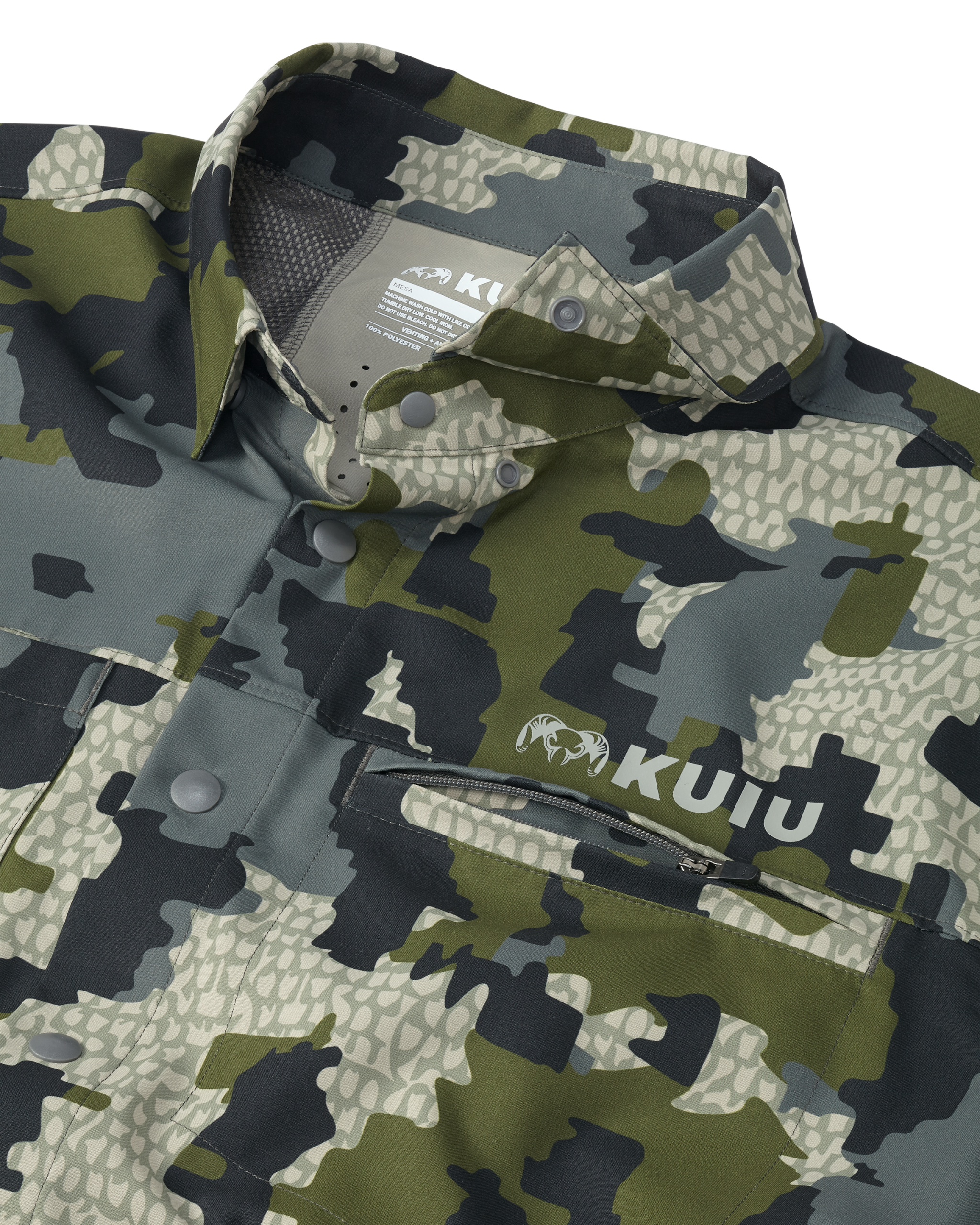 Mesa Vented LS Snap Shirt | Verde - Image 4