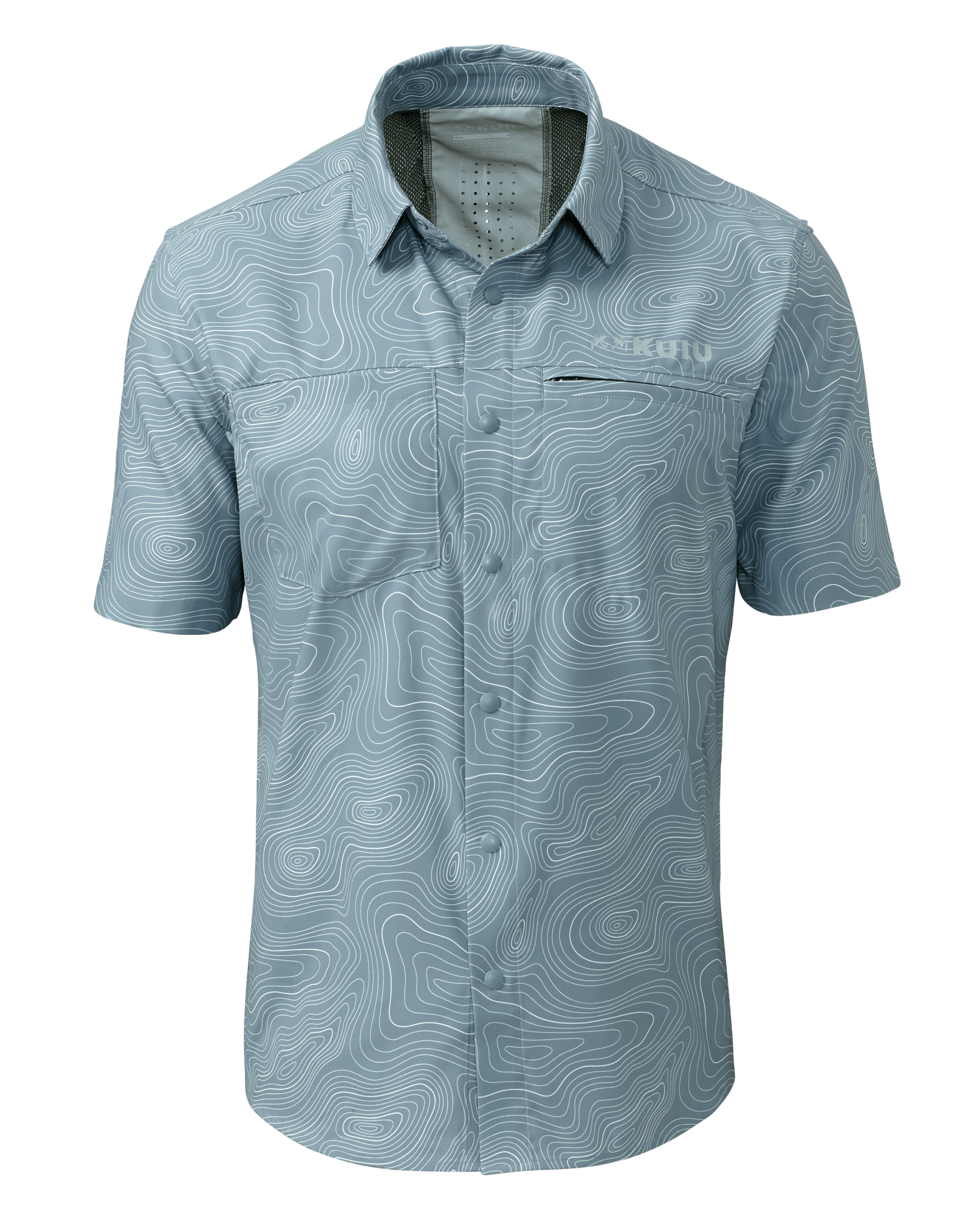 Mesa Vented SS Snap Shirt Topo | Glacier Topo Print