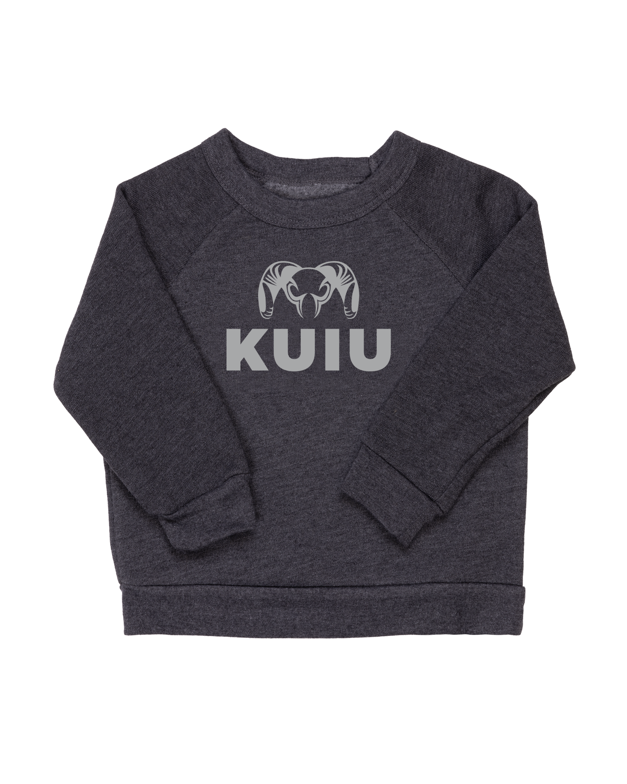 Toddler Stacked Logo Crewneck Sweatshirt | Light Grey