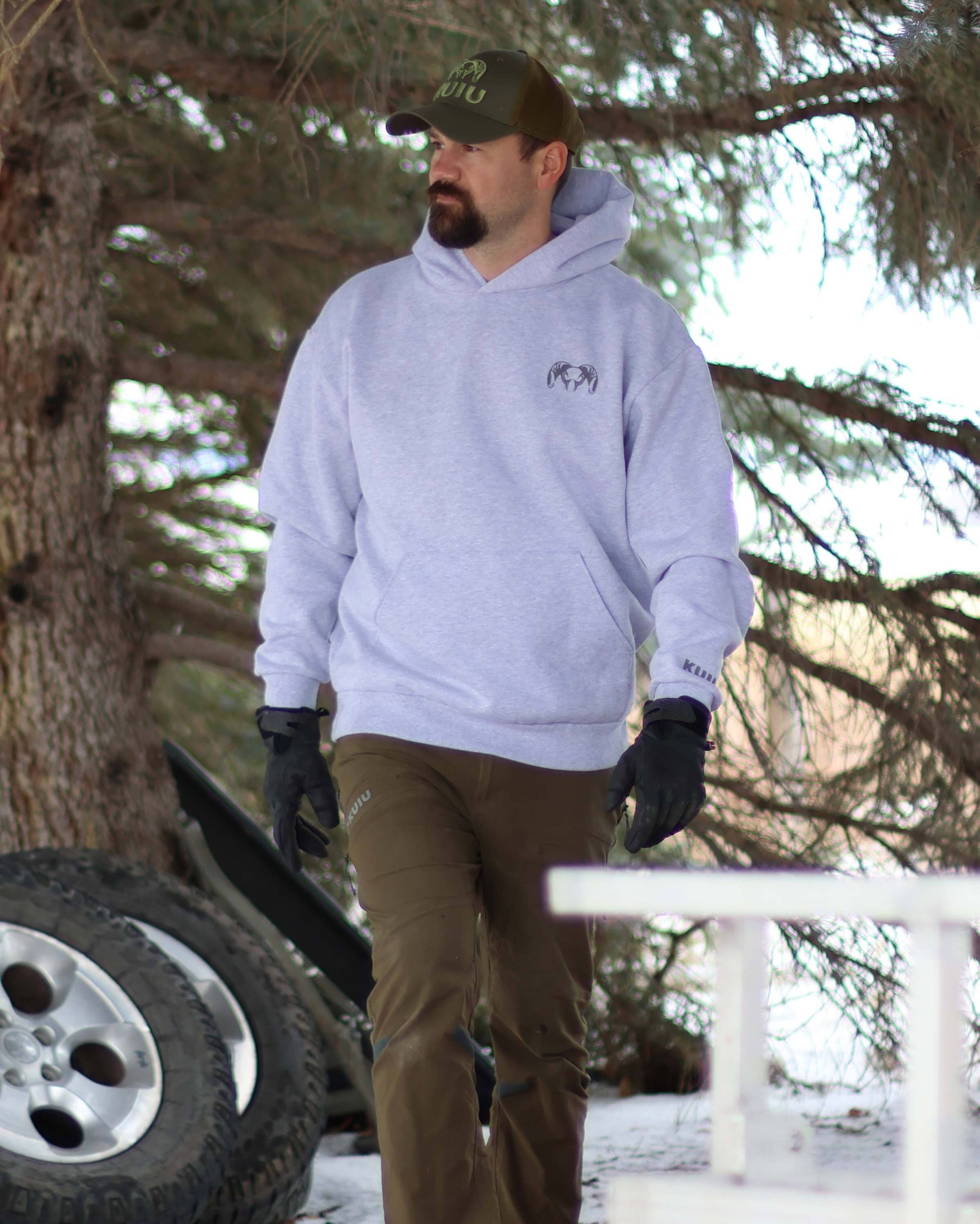 Workgrade Heavyweight Hoodie | Olive - Image 4