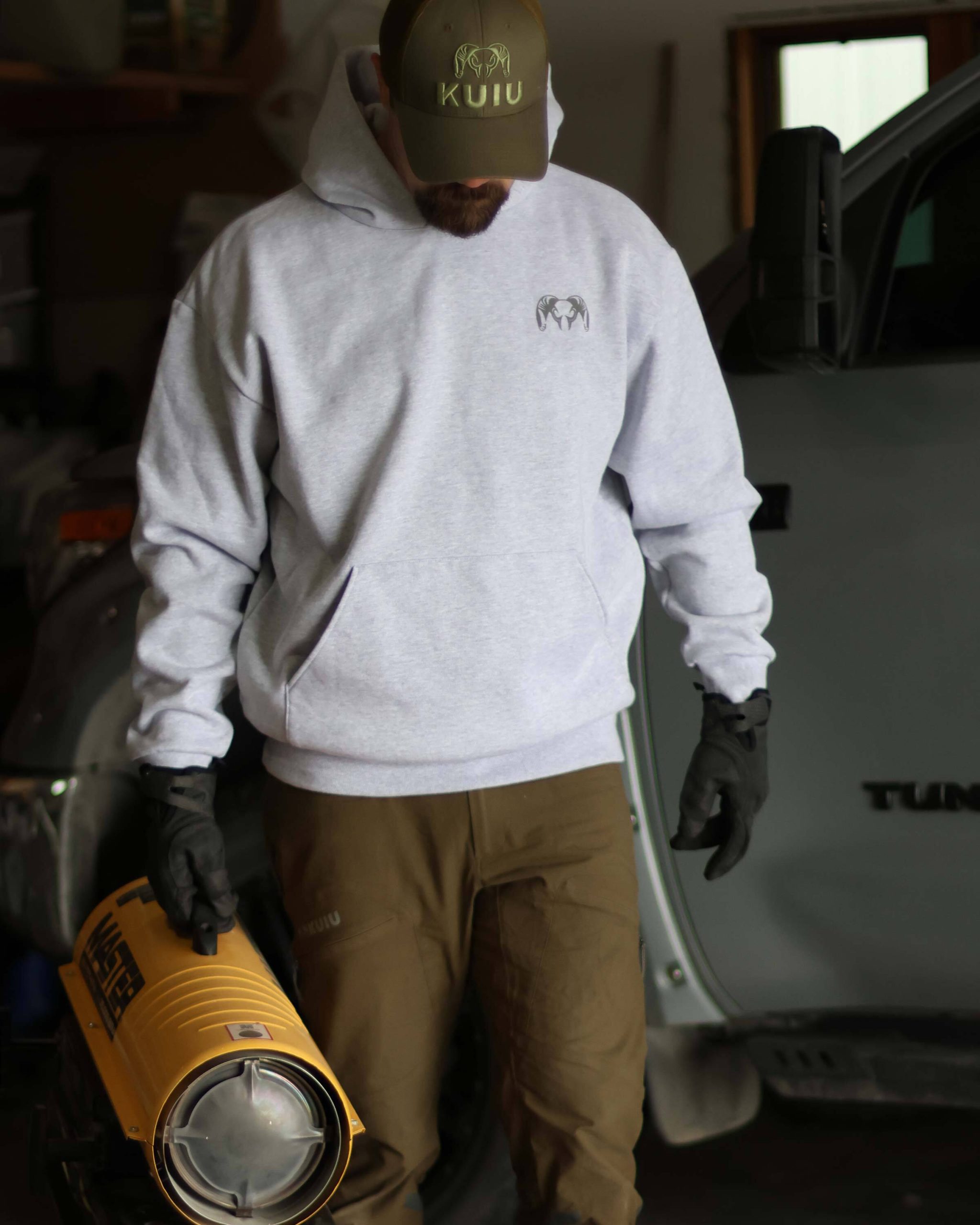 Workgrade Heavyweight Hoodie | Olive - Image 6