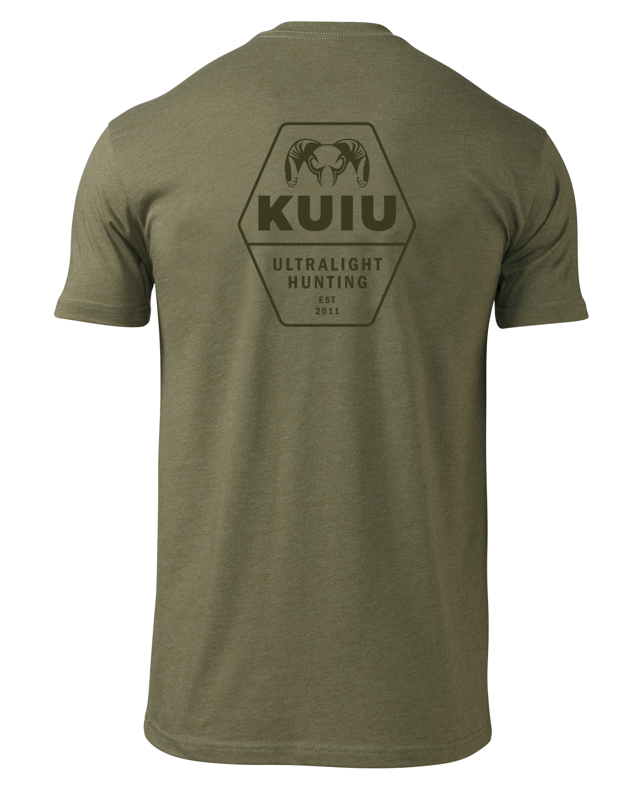 KUIU Ultralight Hunting Back Logo T-Shirt | Military Green