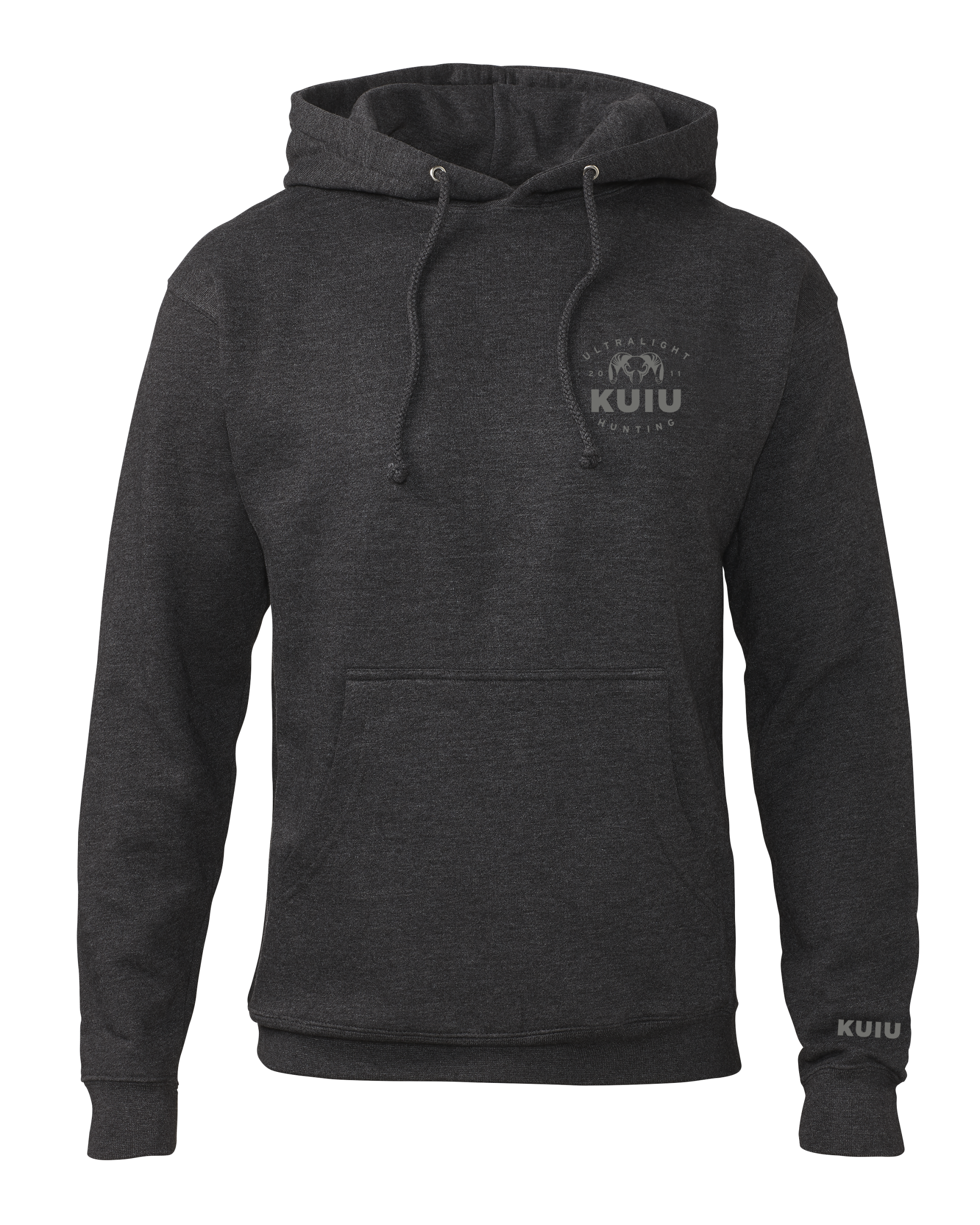 KUIU Ultralight Chest Logo Hoodie | Charcoal