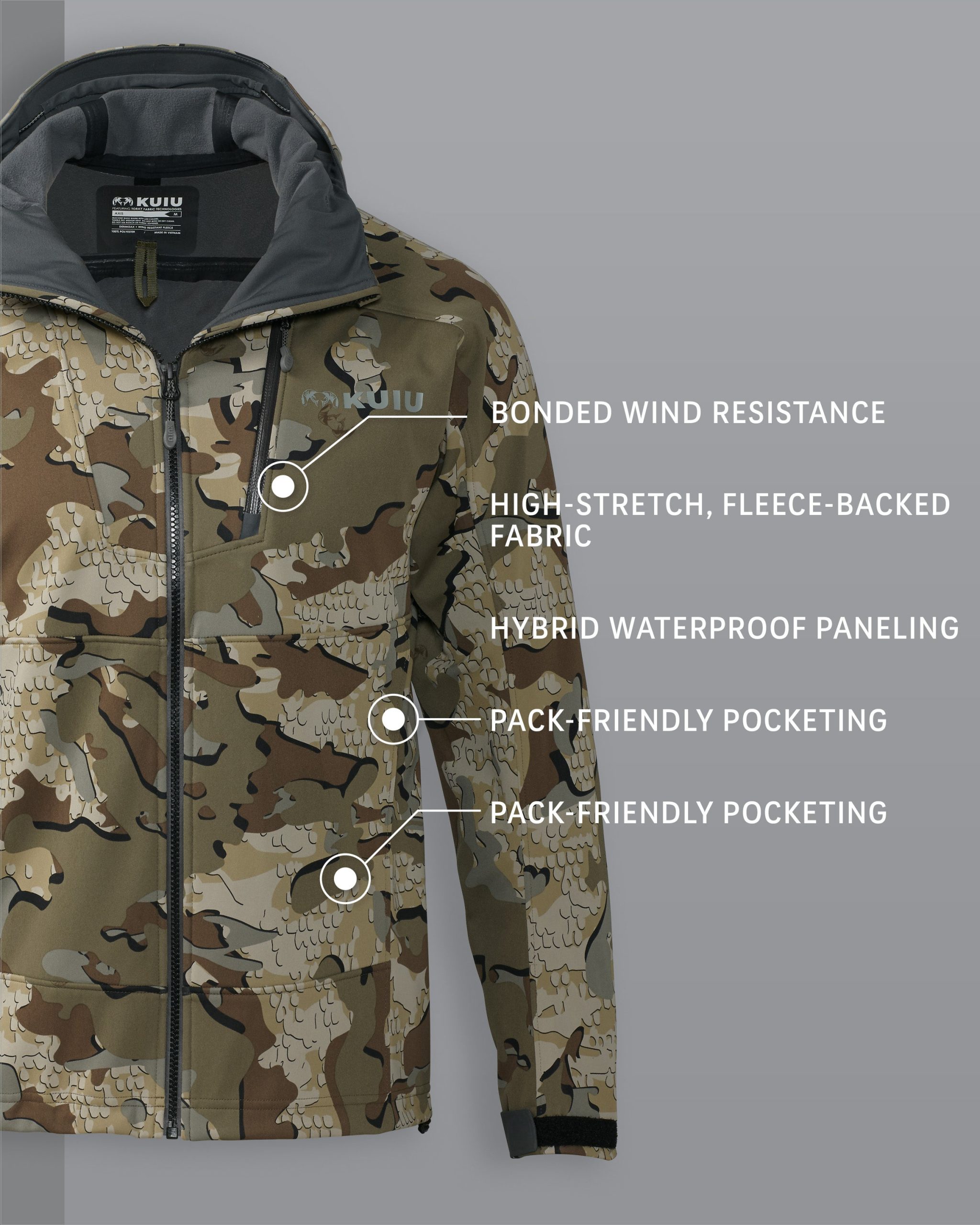 Axis Hybrid Hooded Jacket | Valo - Image 2