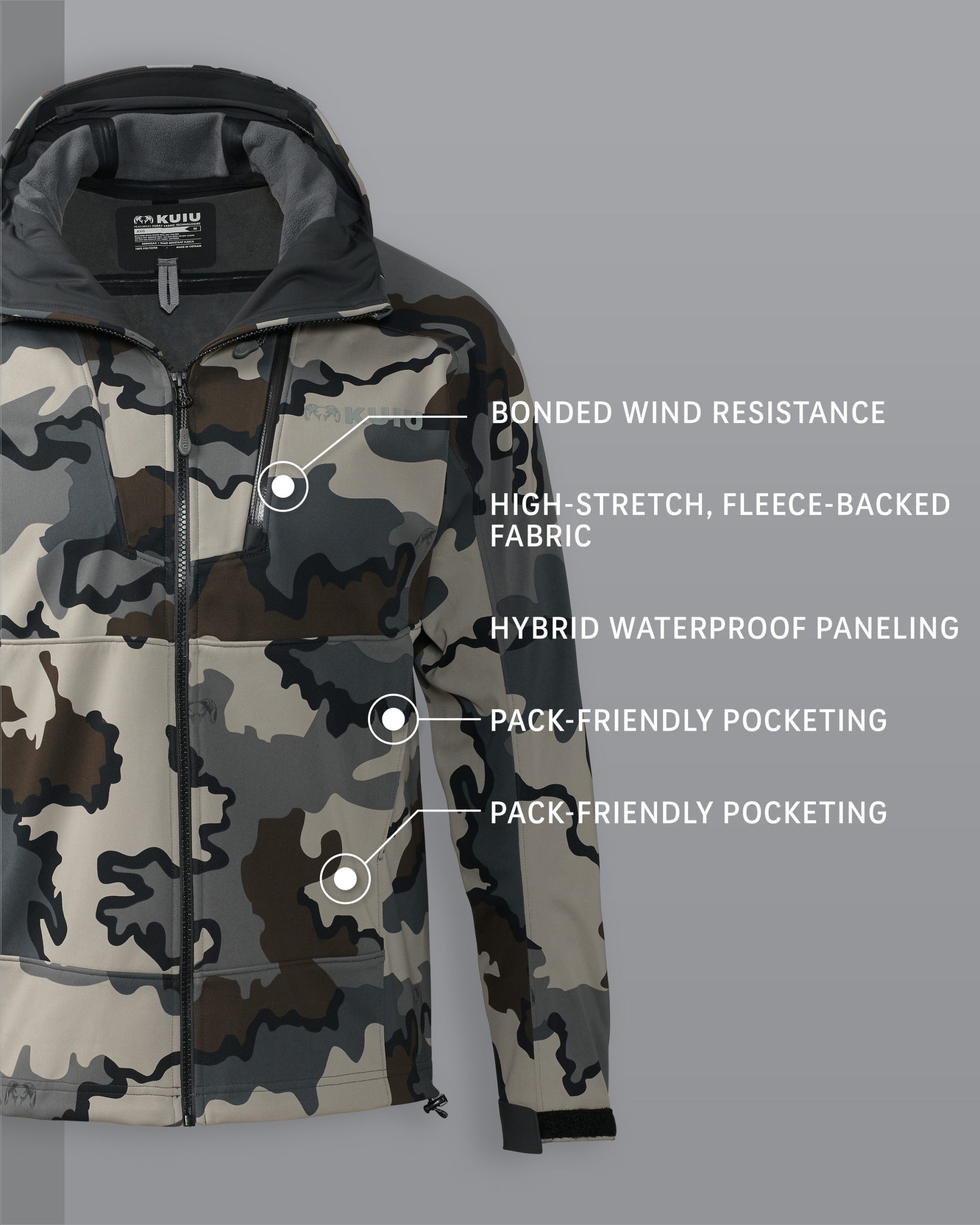 Axis Hybrid Hooded Jacket | Vias - Image 2