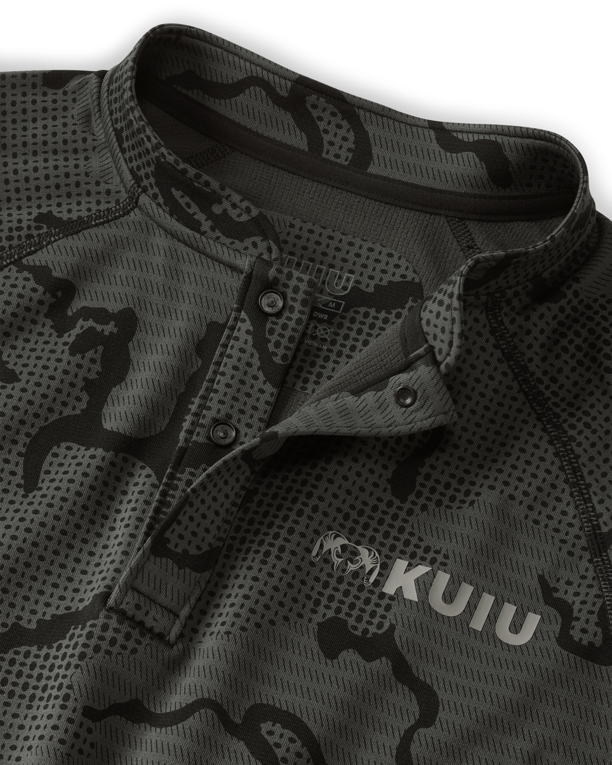 Ridgepoint Fleece Henley | Black Tonal - Image 3