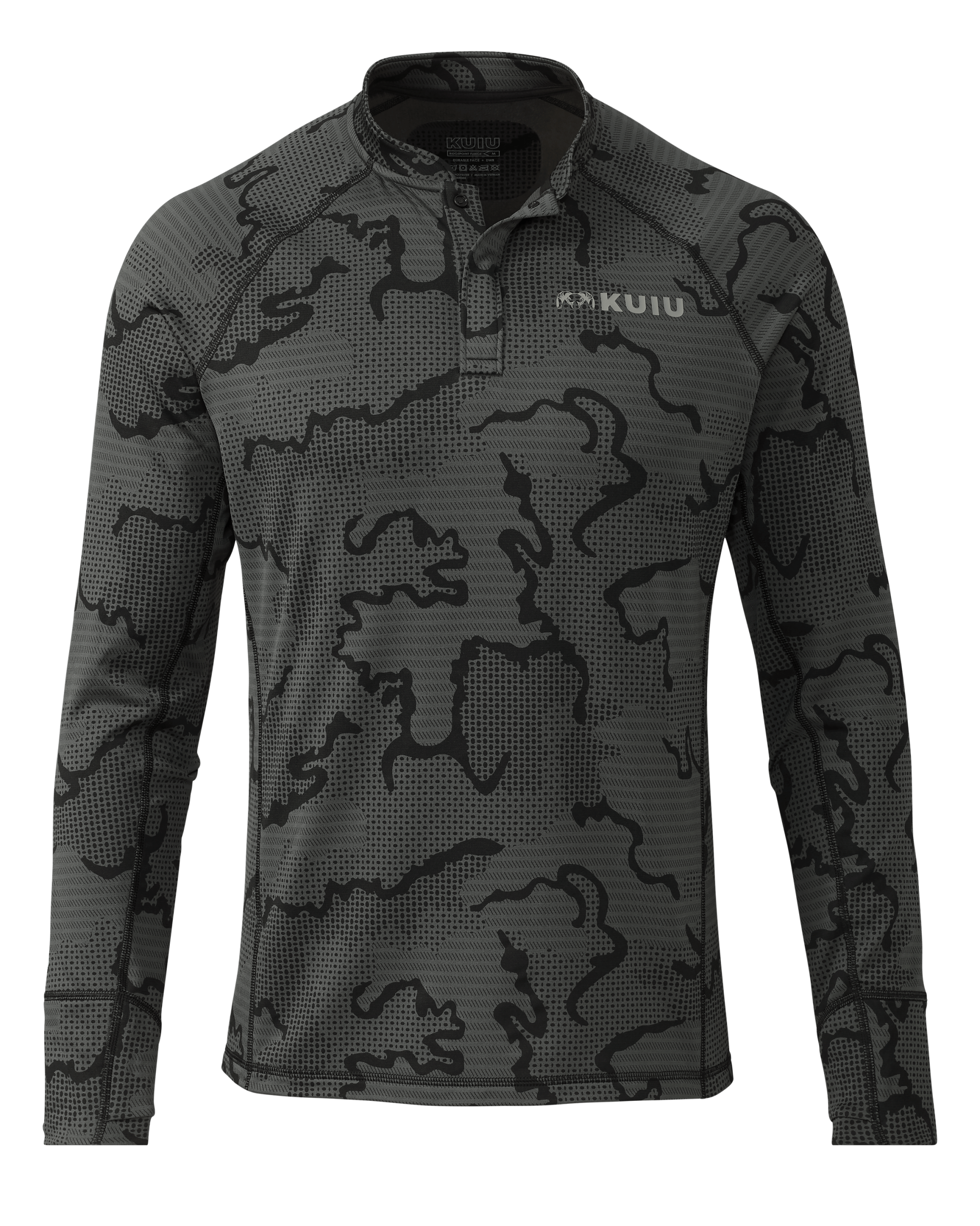 Ridgepoint Fleece Henley | Black Tonal