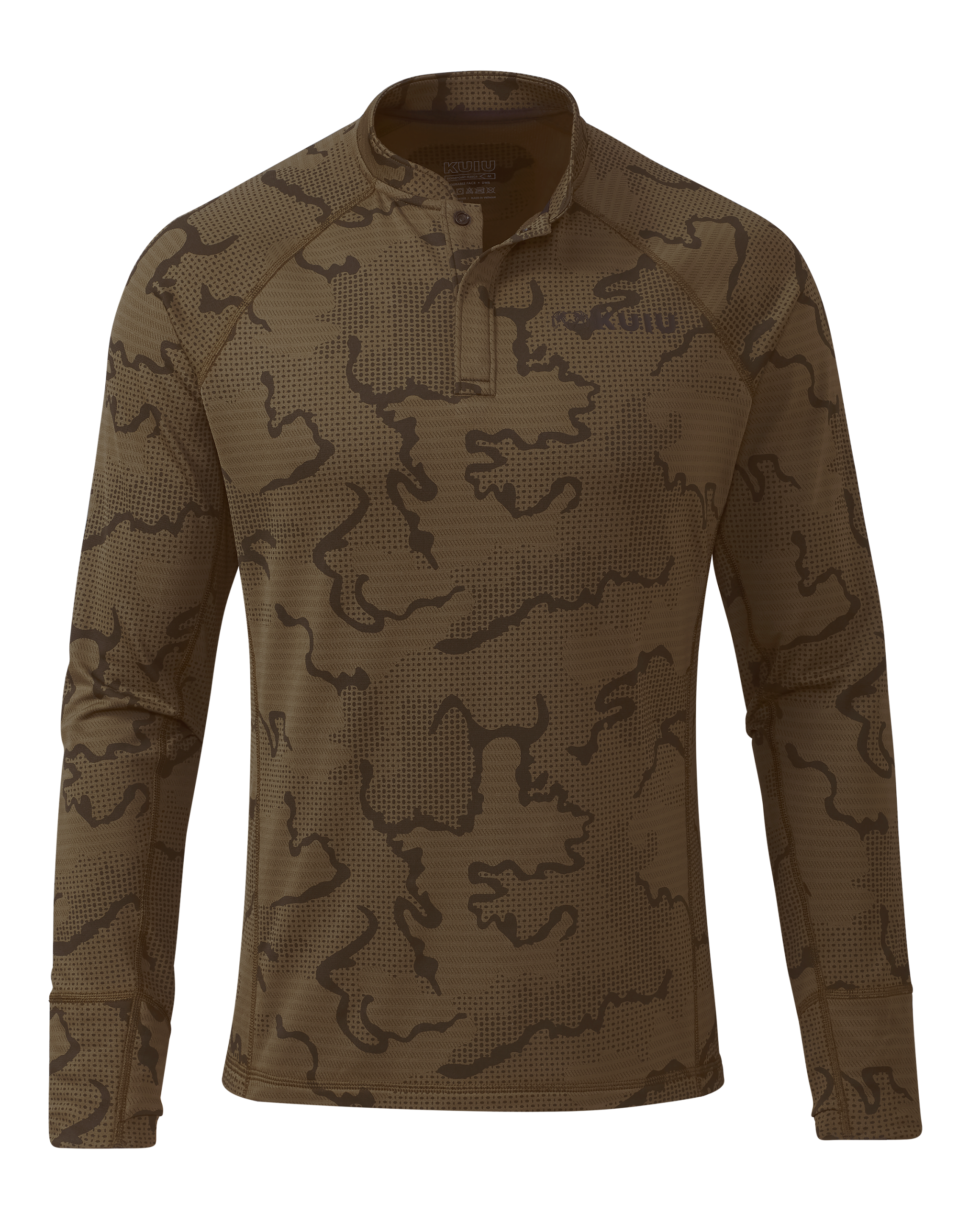 Ridgepoint Fleece Henley | Coyote Brown Tonal