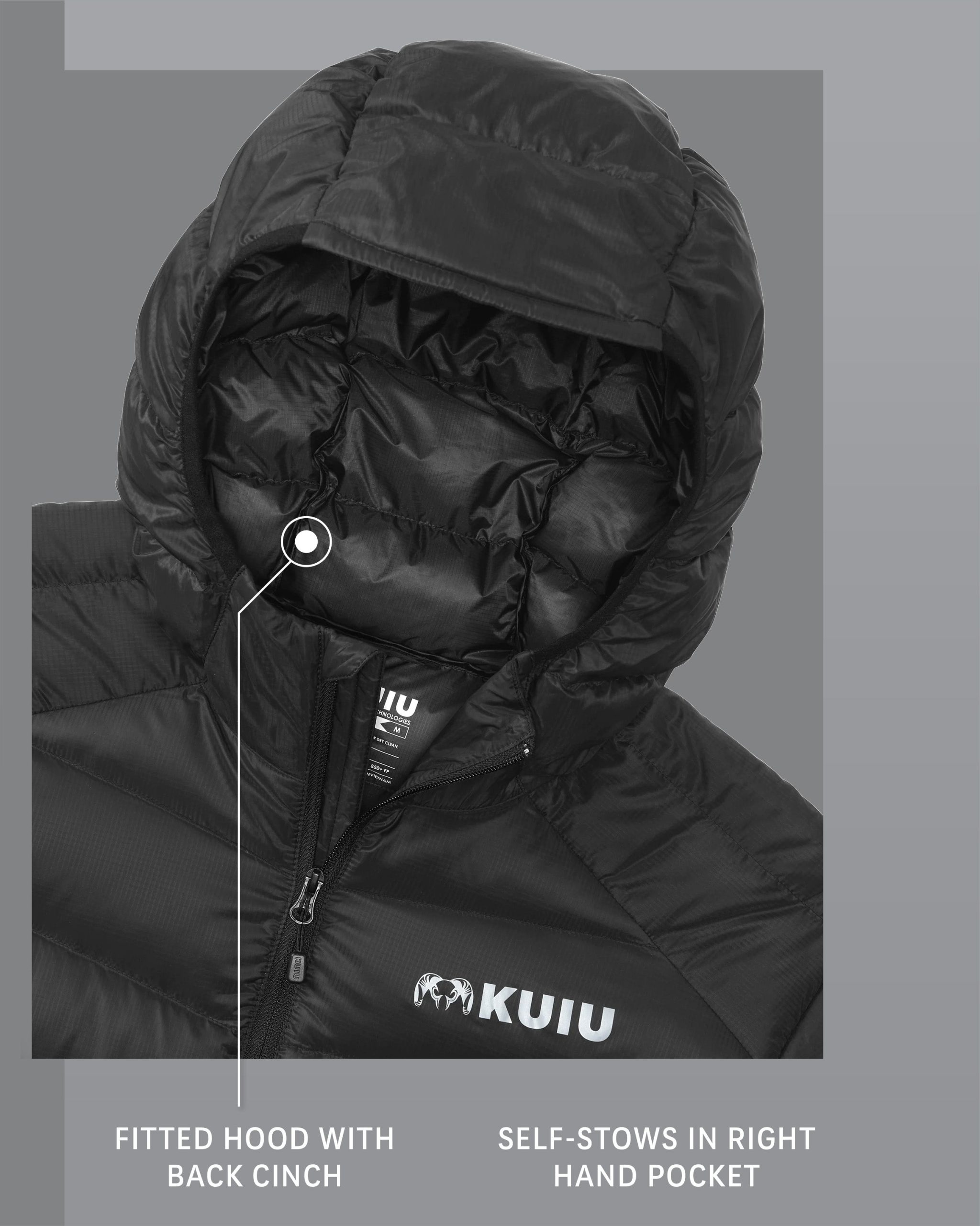 Super Down LT Hooded Jacket | Black - Image 3