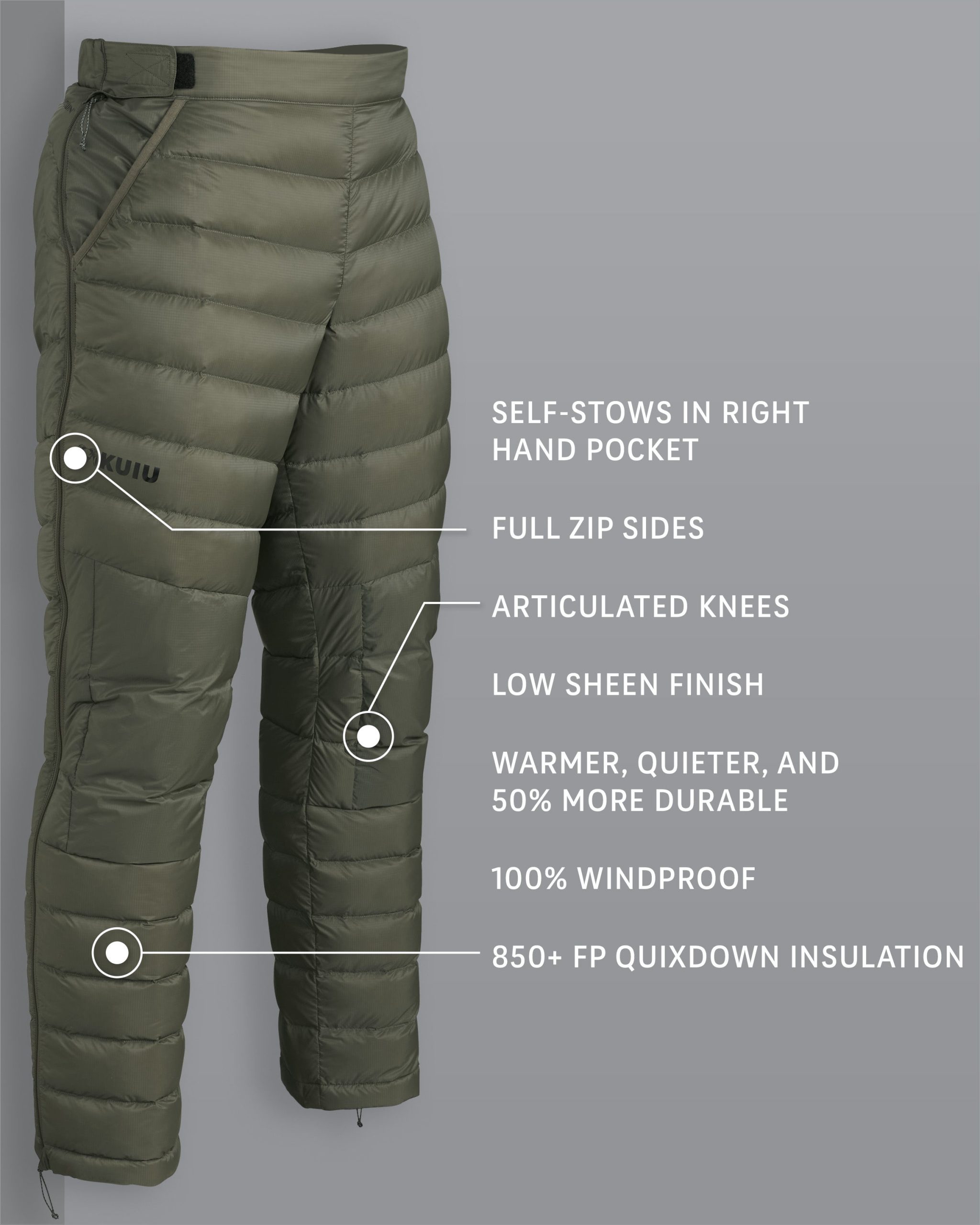 Super Down LT Pant | Ash - Image 2