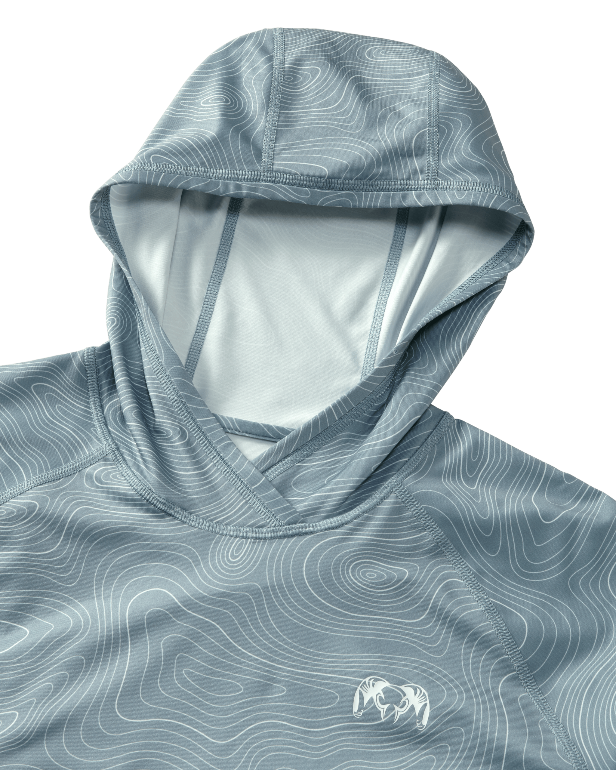 Gila LS Hoodie Topo | Glacier Topo Print - Image 3