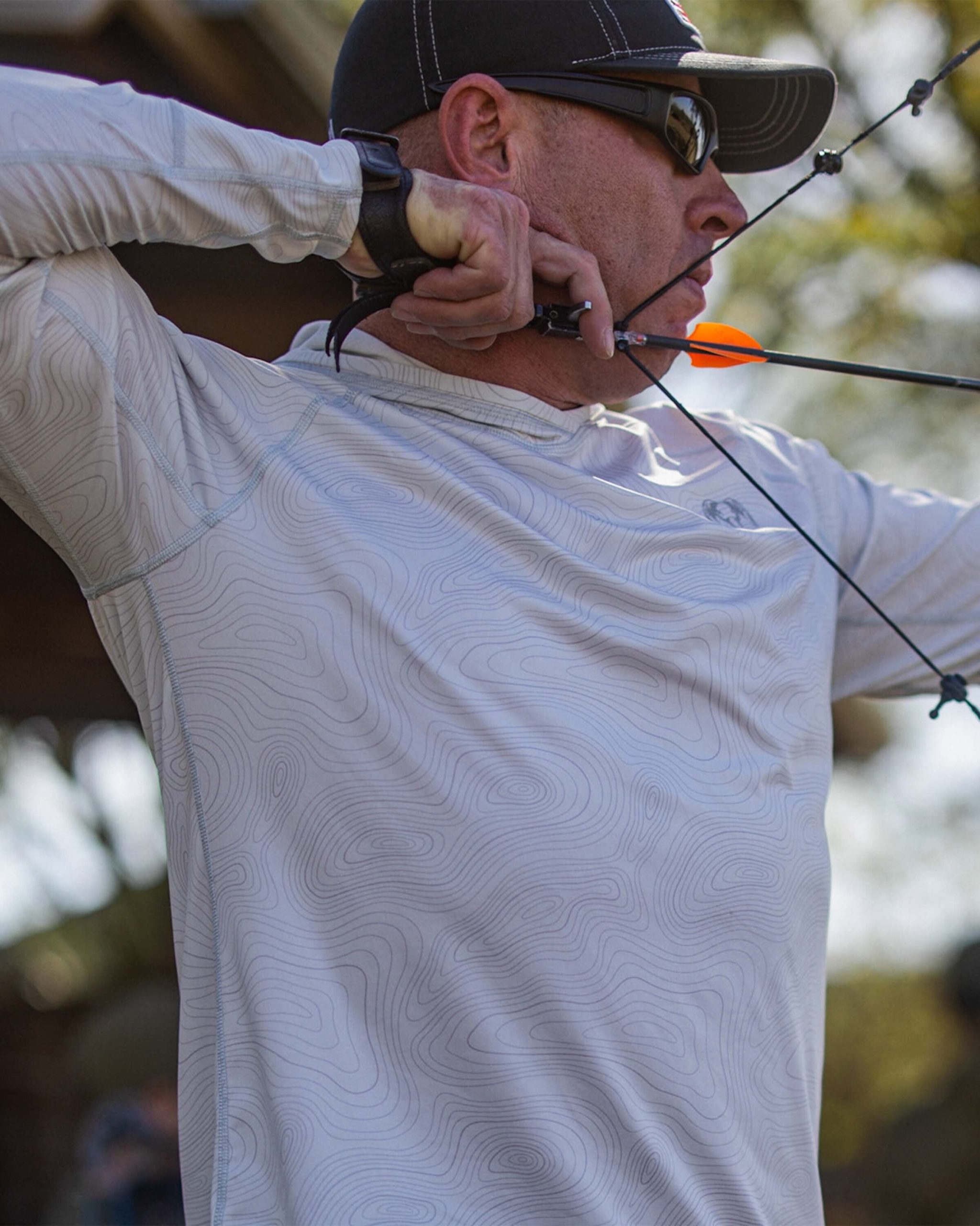 Gila LS Hoodie Topo | Glacier Topo Print - Image 4