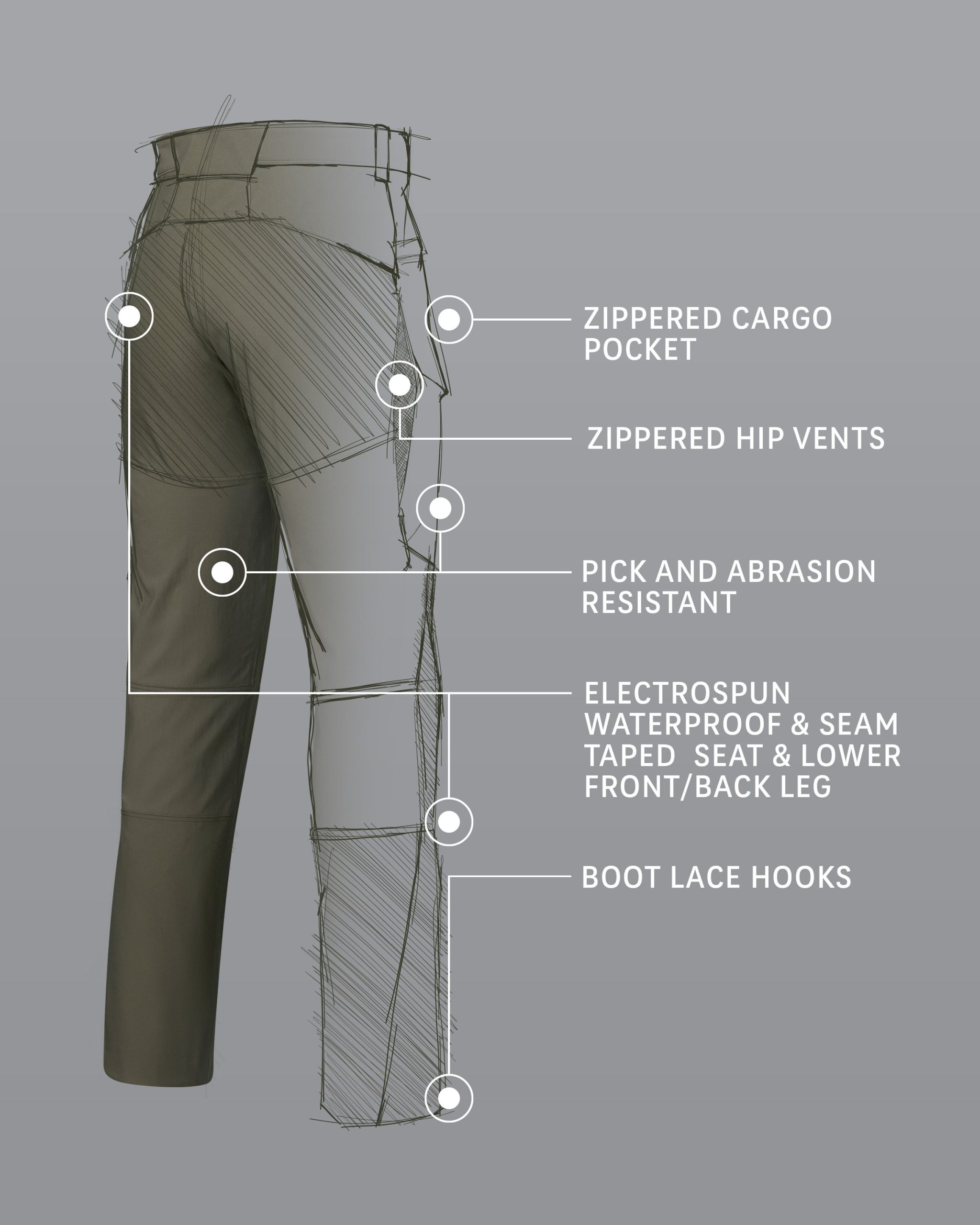 Kutana Hybrid Pant | Ash - Image 2